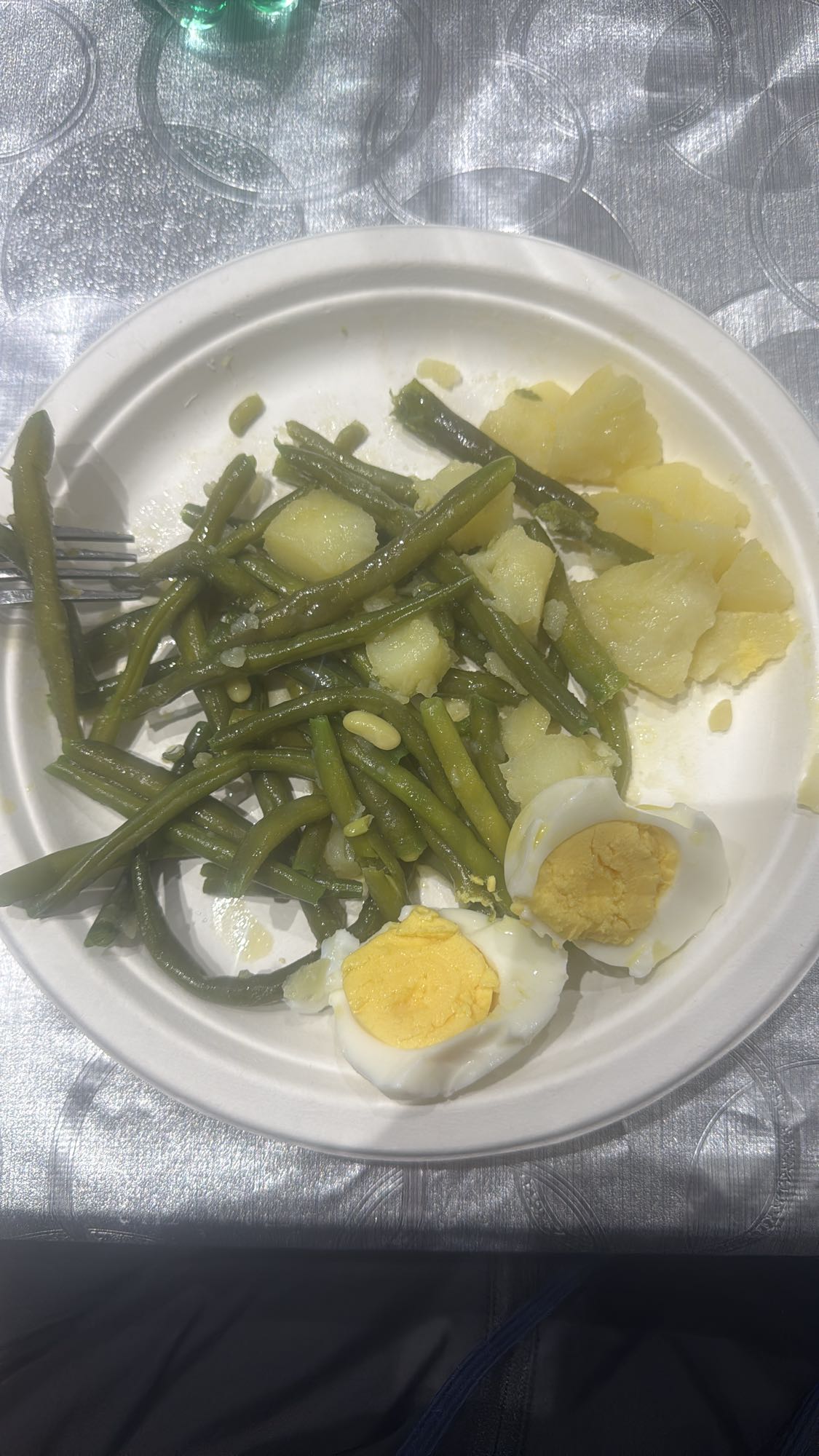 Green beans, potato, egg