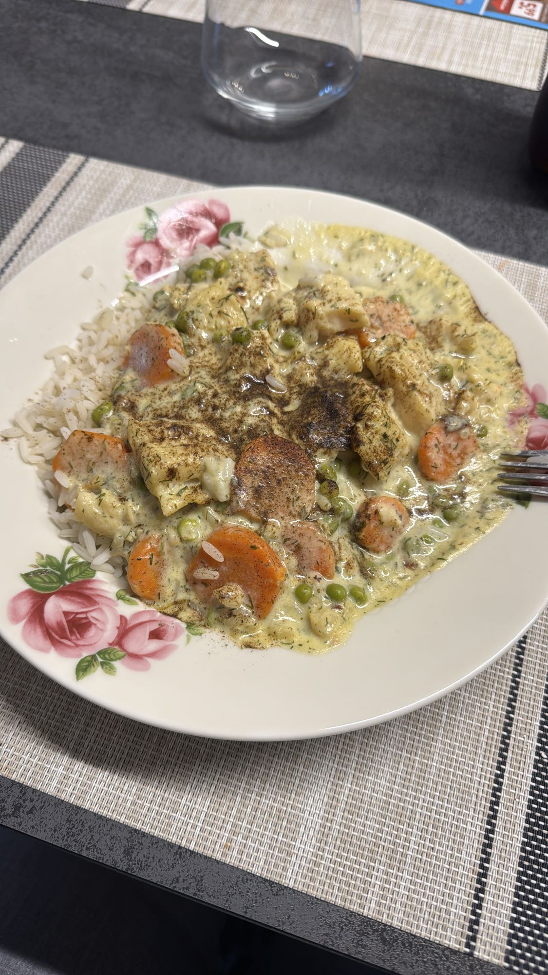 Kip met rijst en groenten