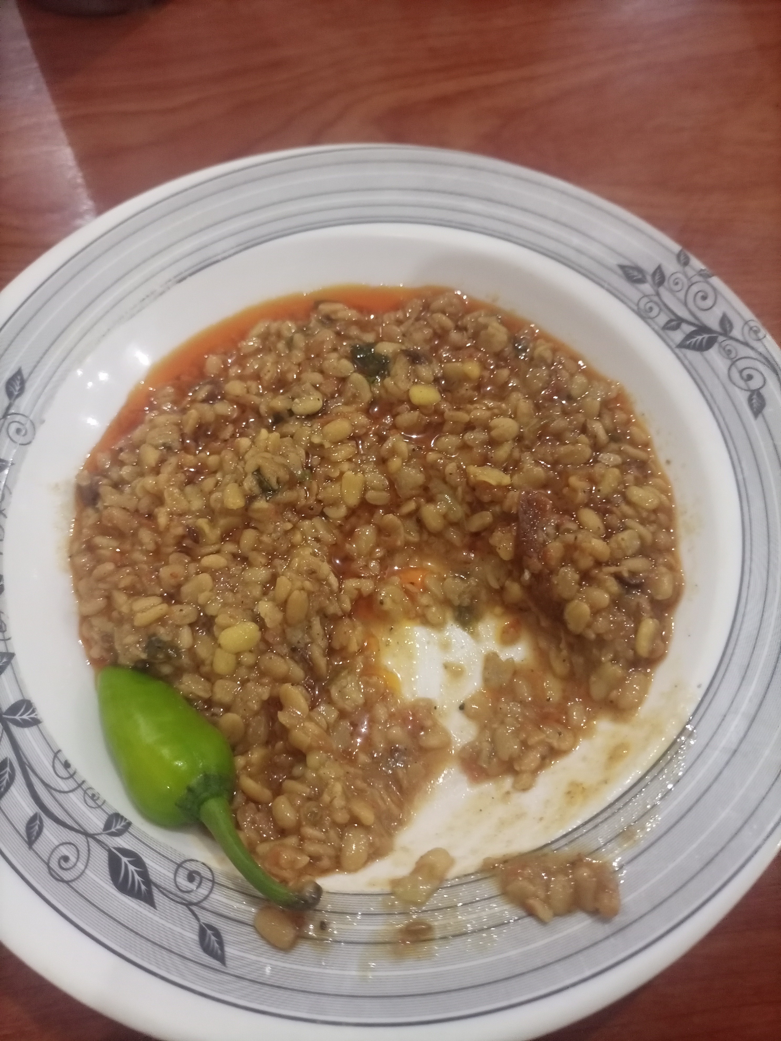 Spiced lentil wheat stew