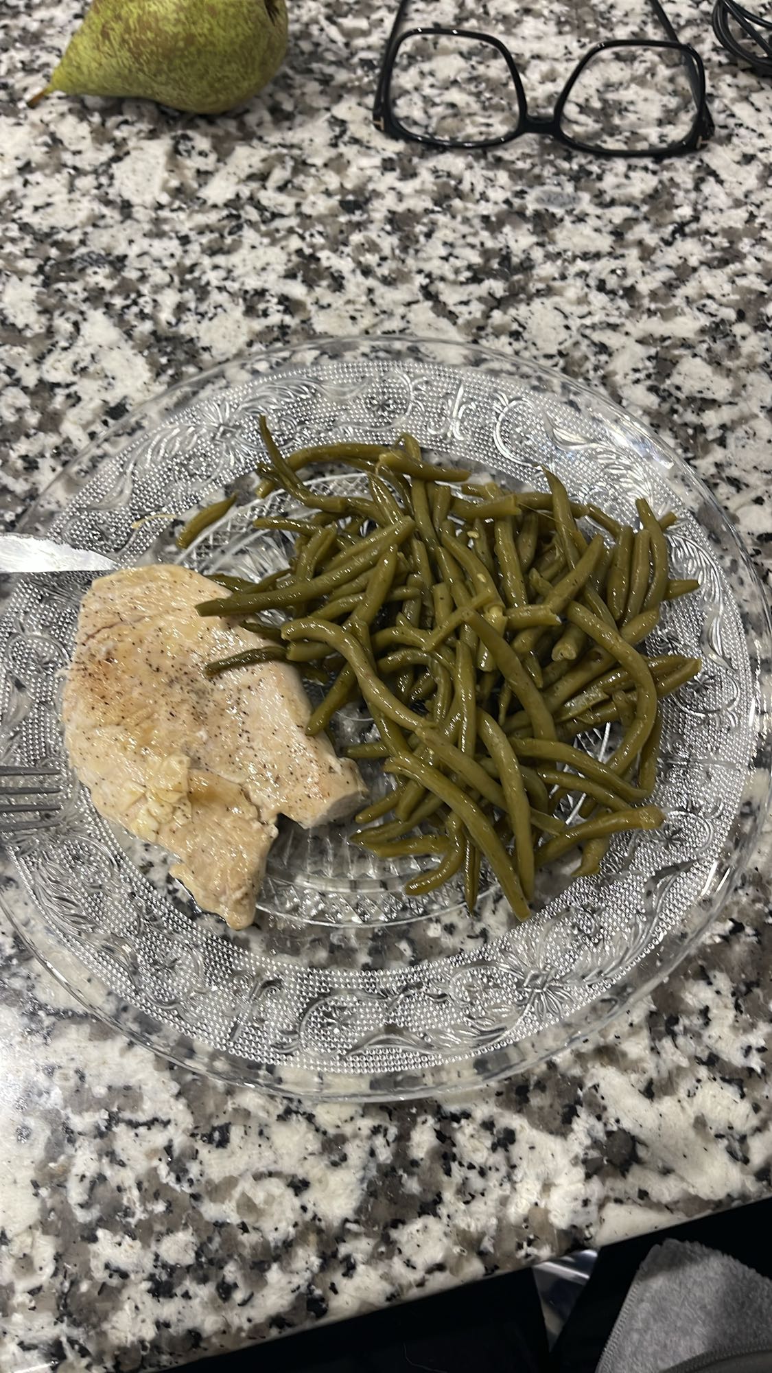 Poulet et haricots verts