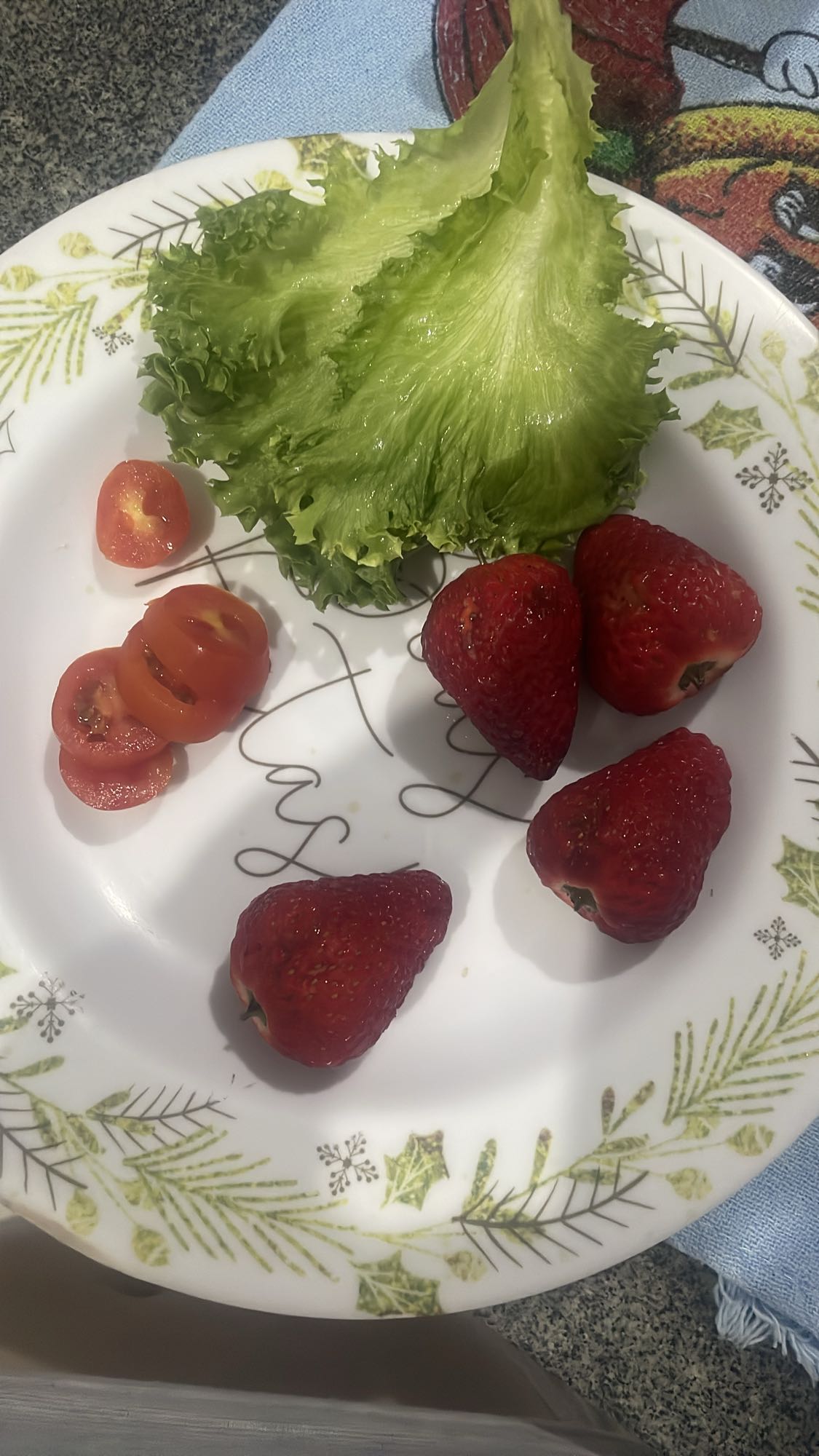 Salada de morango e tomate