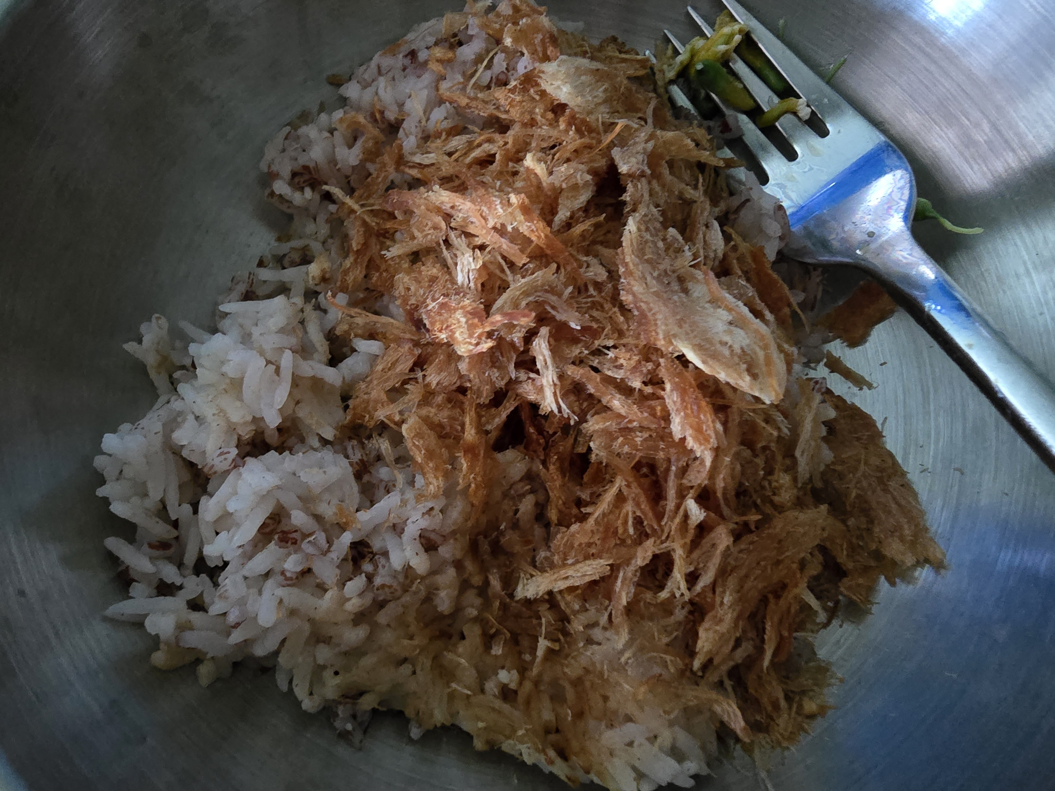 Rice with shredded meat