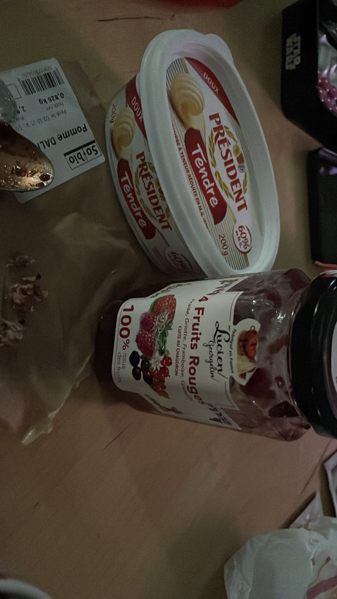 Pain, beurre, confiture