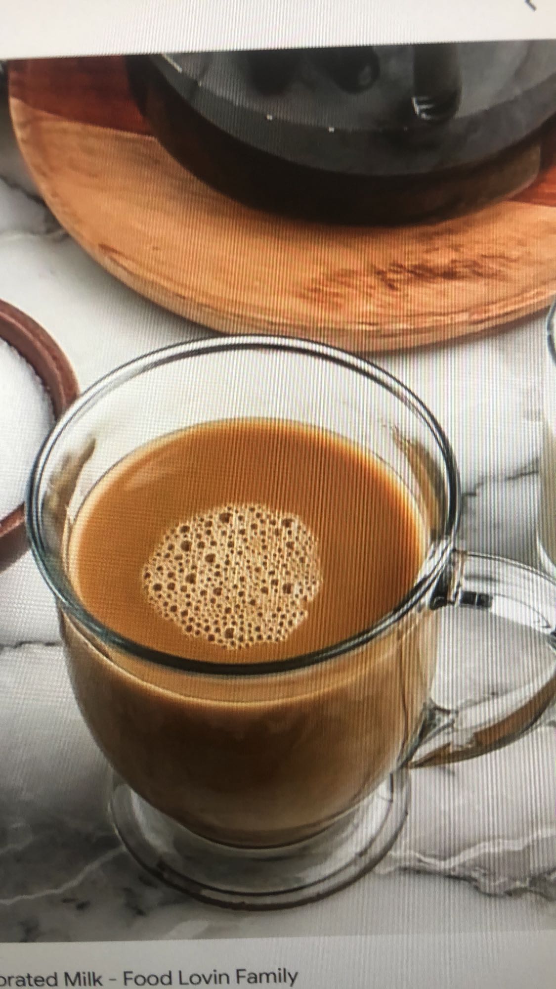 Coffee with evaporated milk