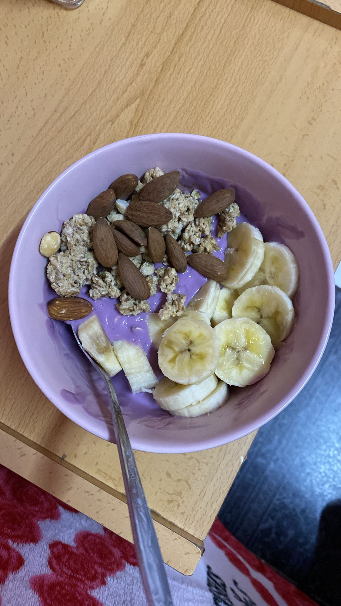 yogur morado con plátano