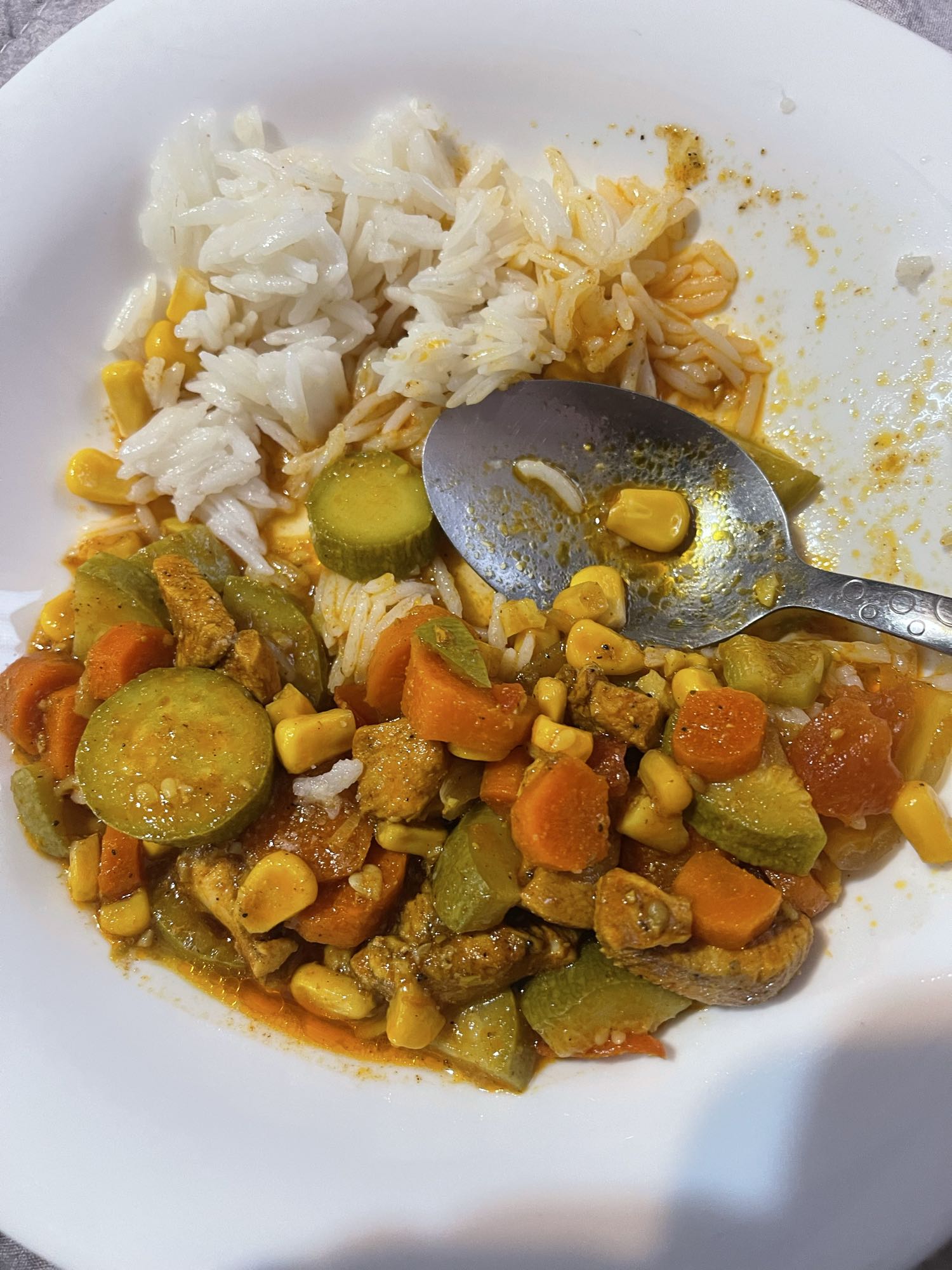 Rice with veggie stew