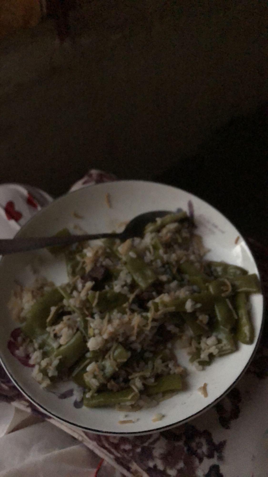 Green beans with rice