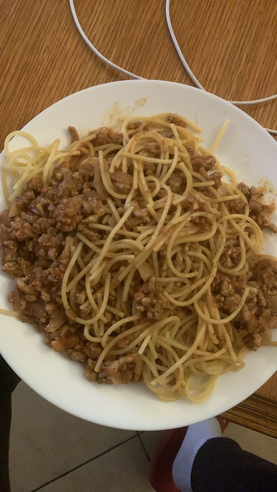 Spaghetti z mięsem mielonym
