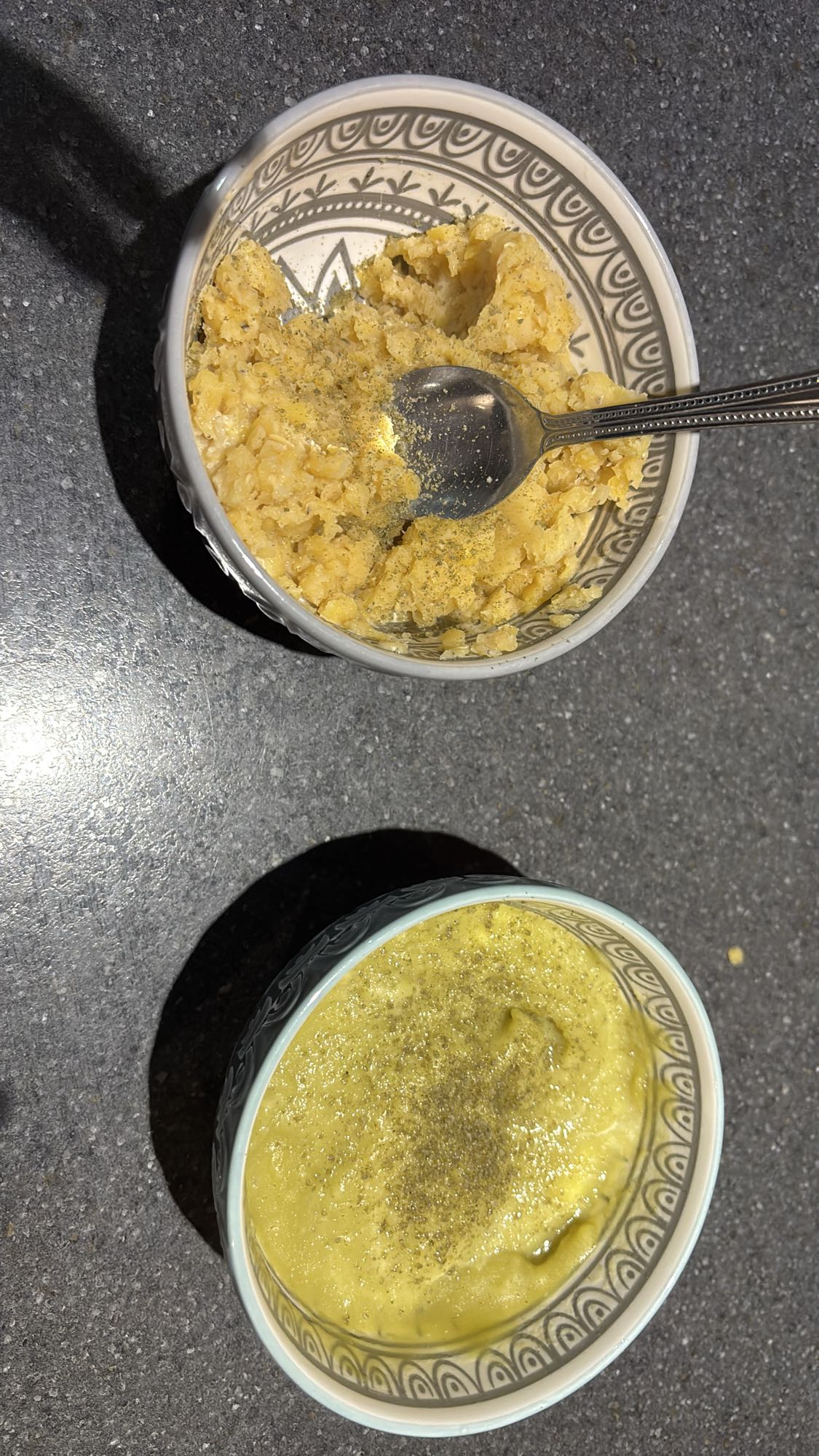 Purée de pois cassés et lentilles corail