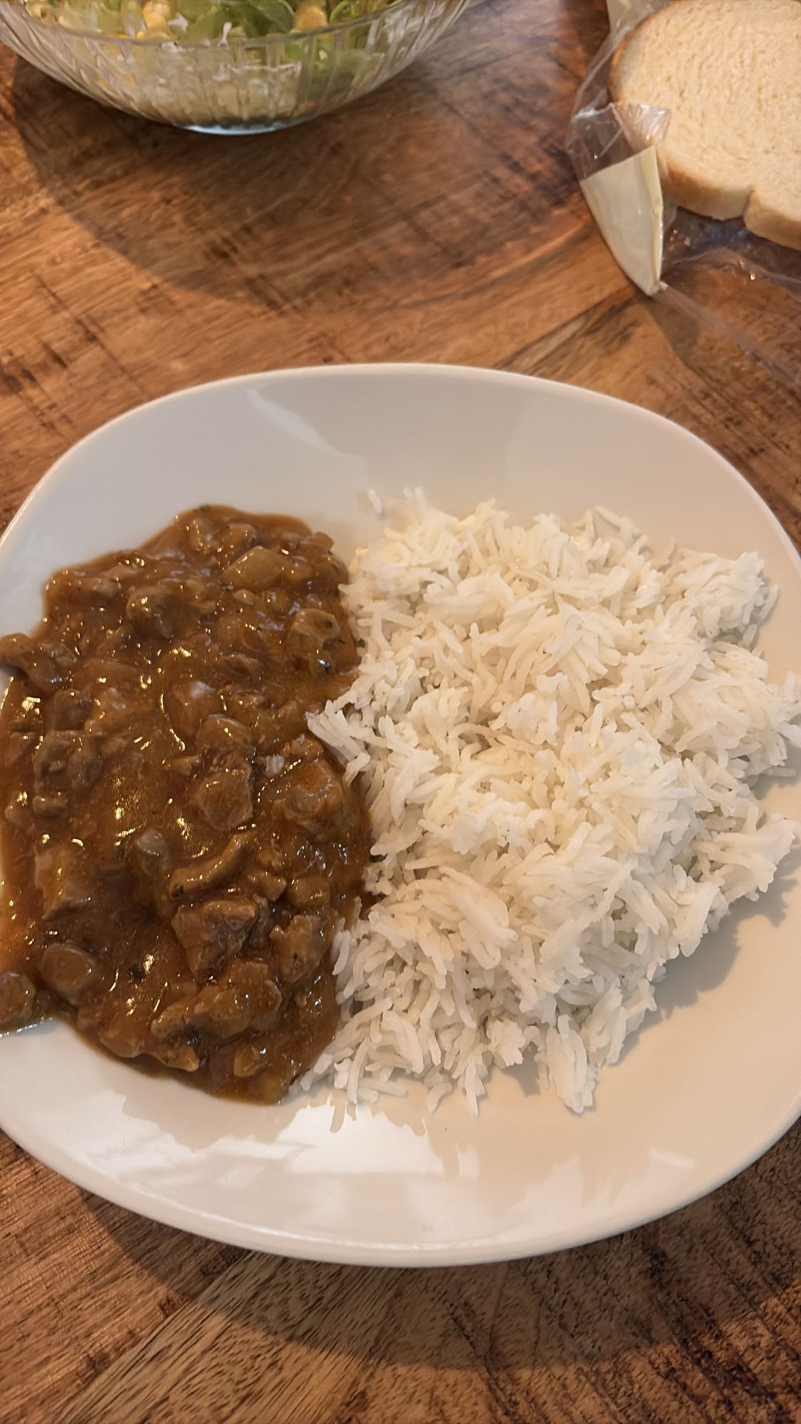 Rijst met rundvleesstoof