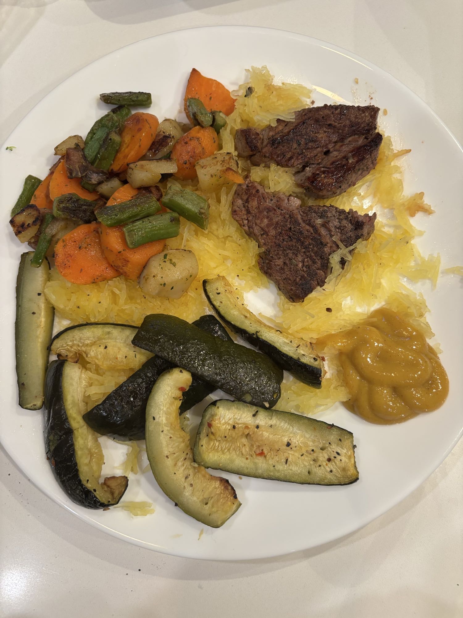 Assiette légumes et boeuf