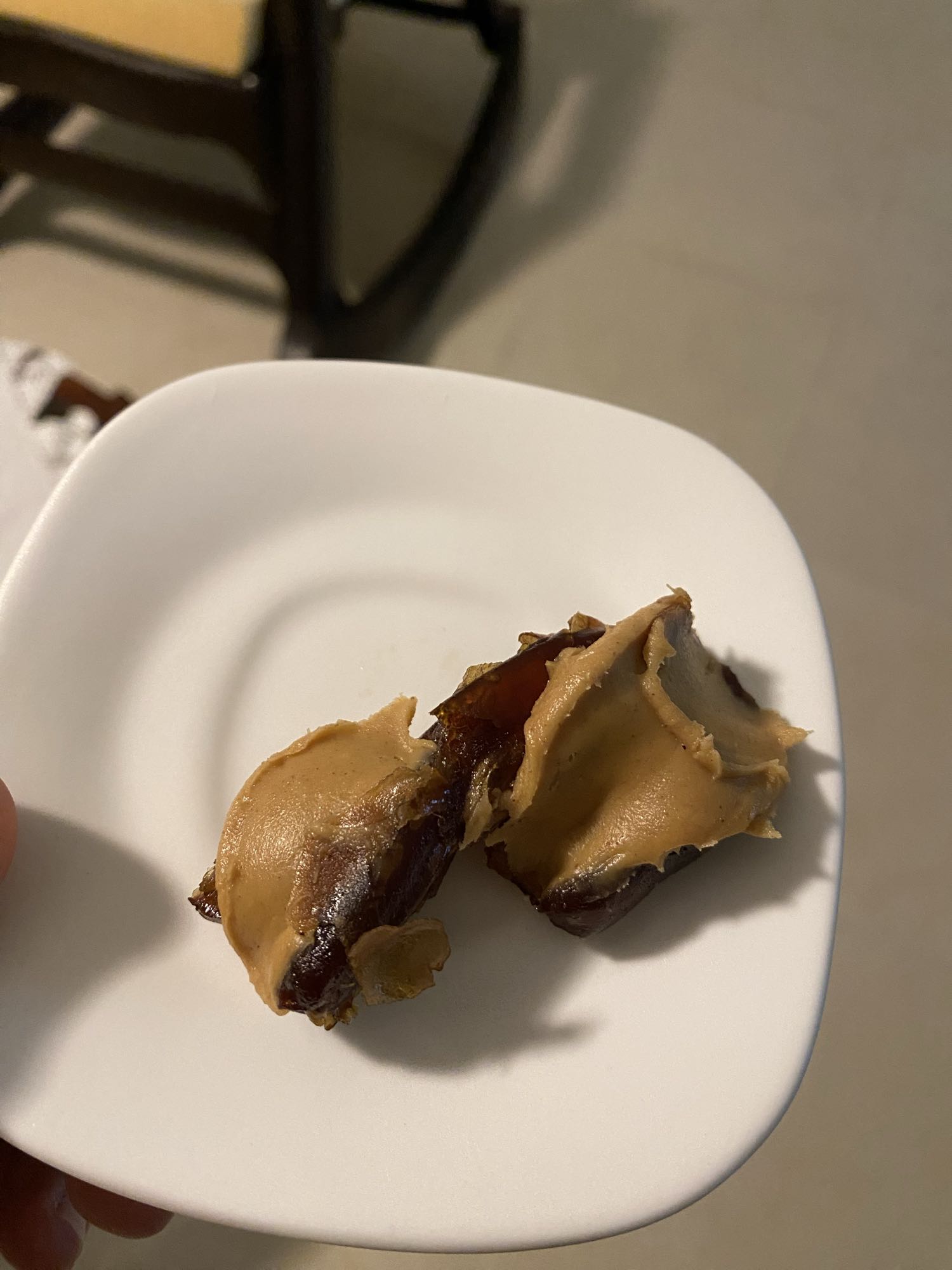 Dátiles con crema de cacahuate