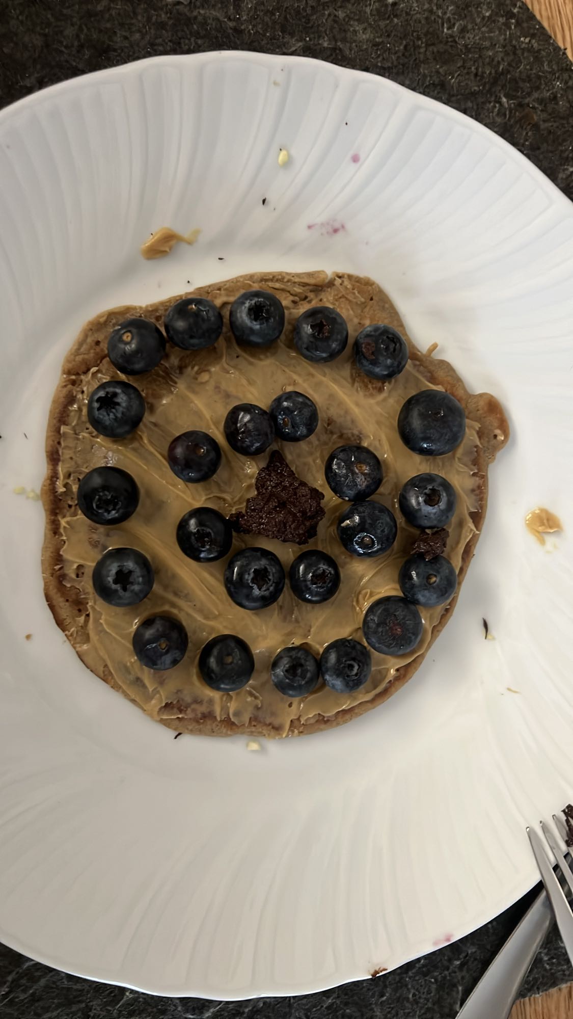 Peanut Butter Blueberry Pancake