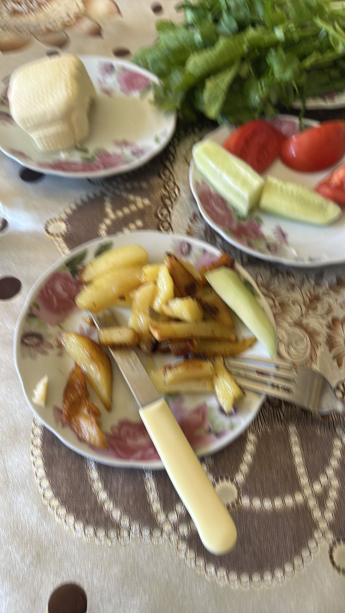 Fried potatoes & veggies