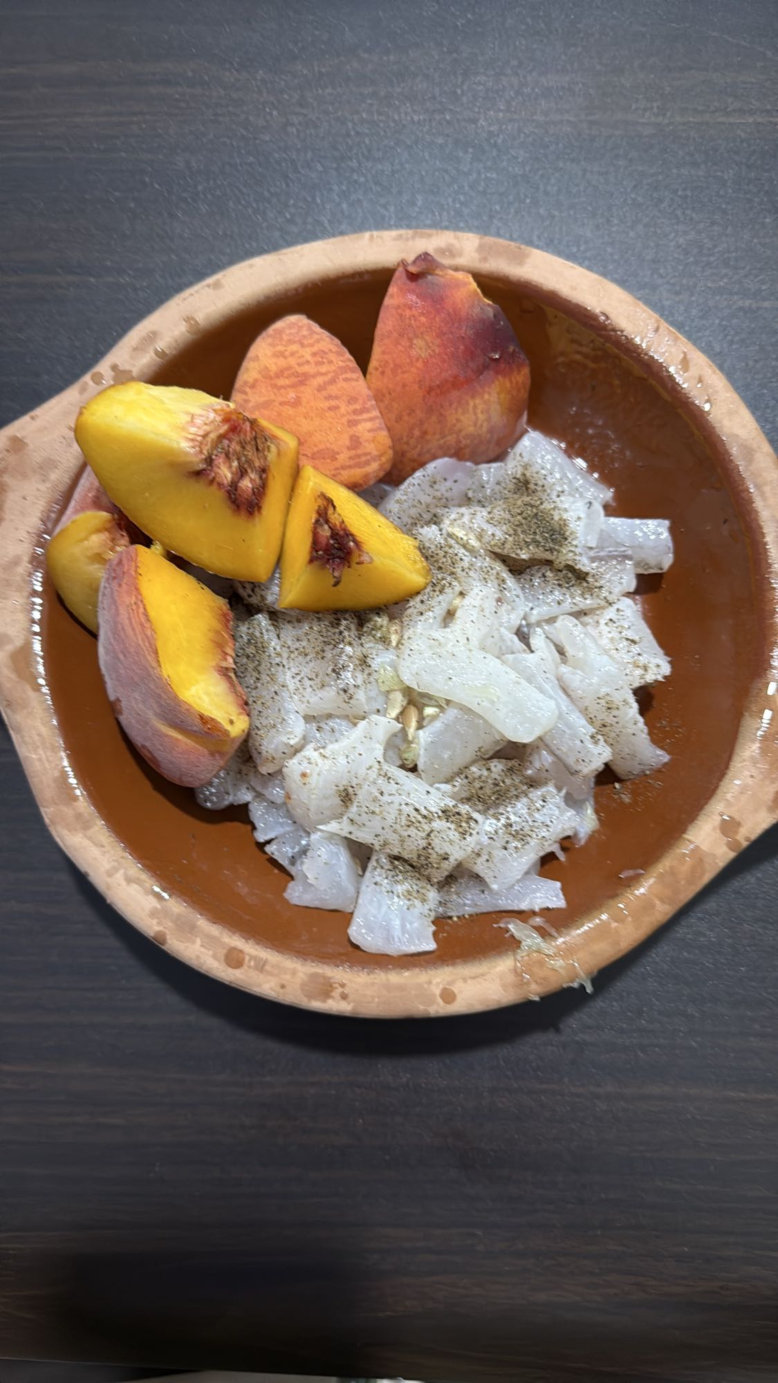 Peach and Nopal Salad