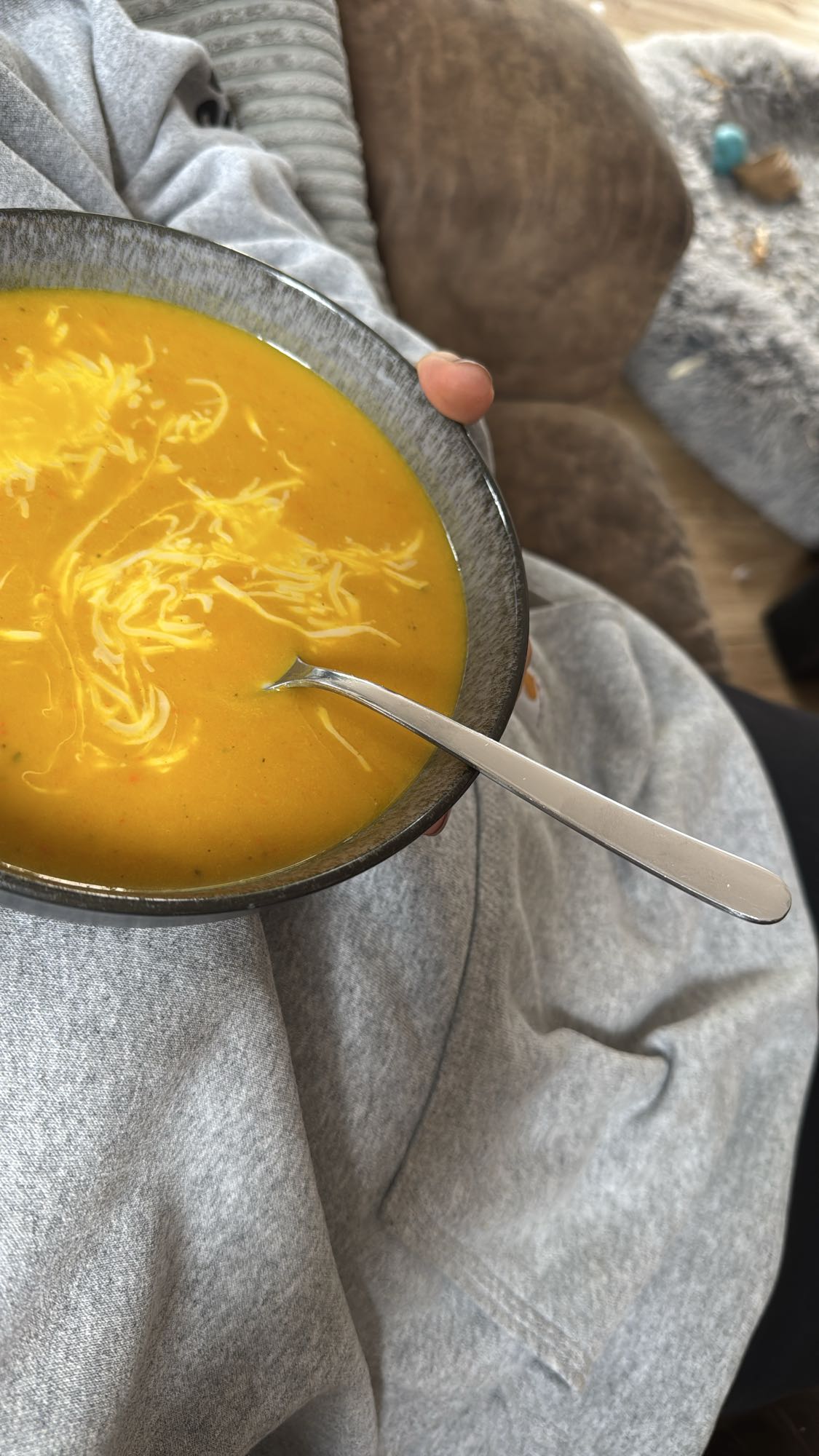 Kürbissuppe mit Nudeln