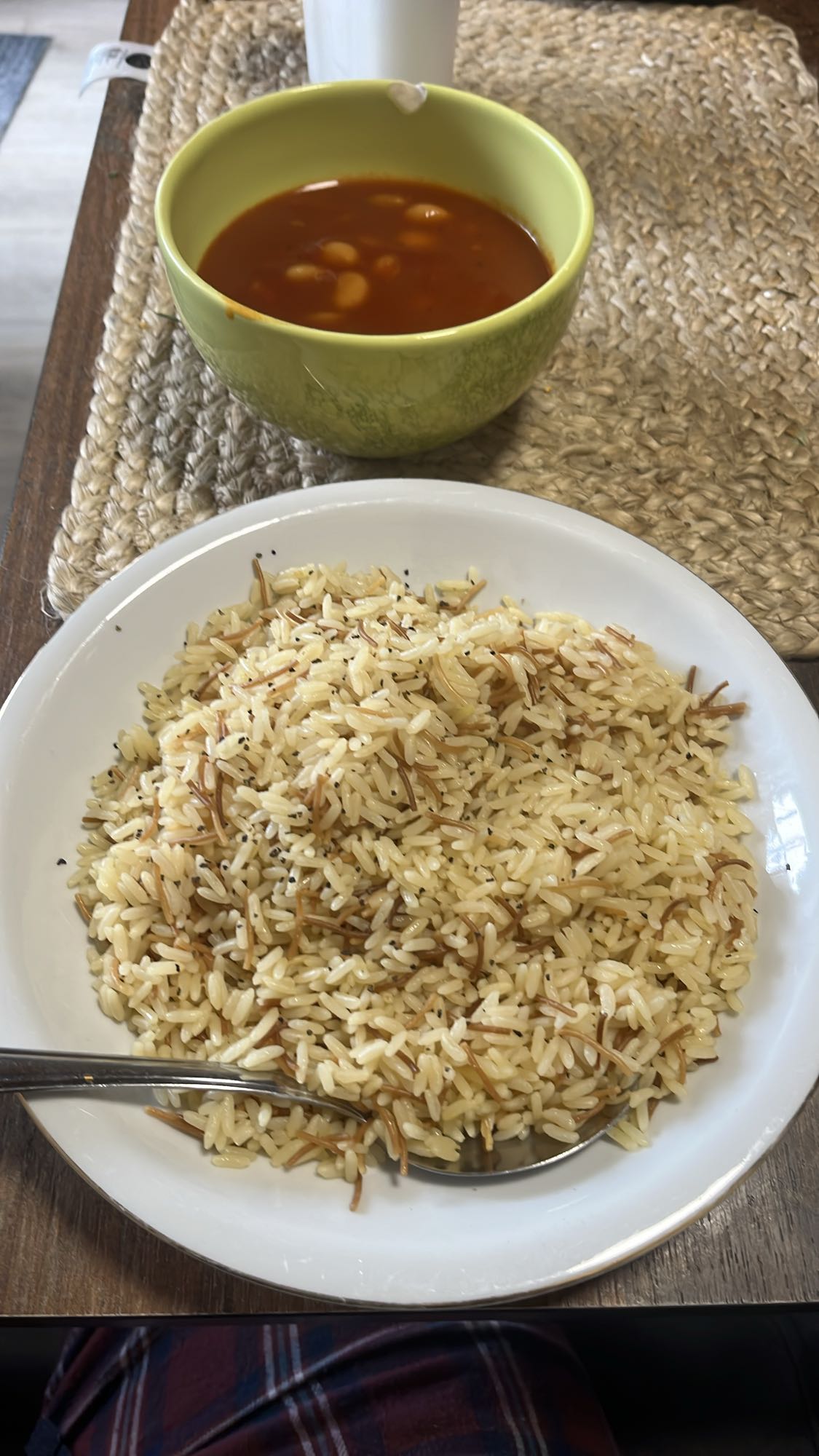 Pilav ve fasulye çorbası