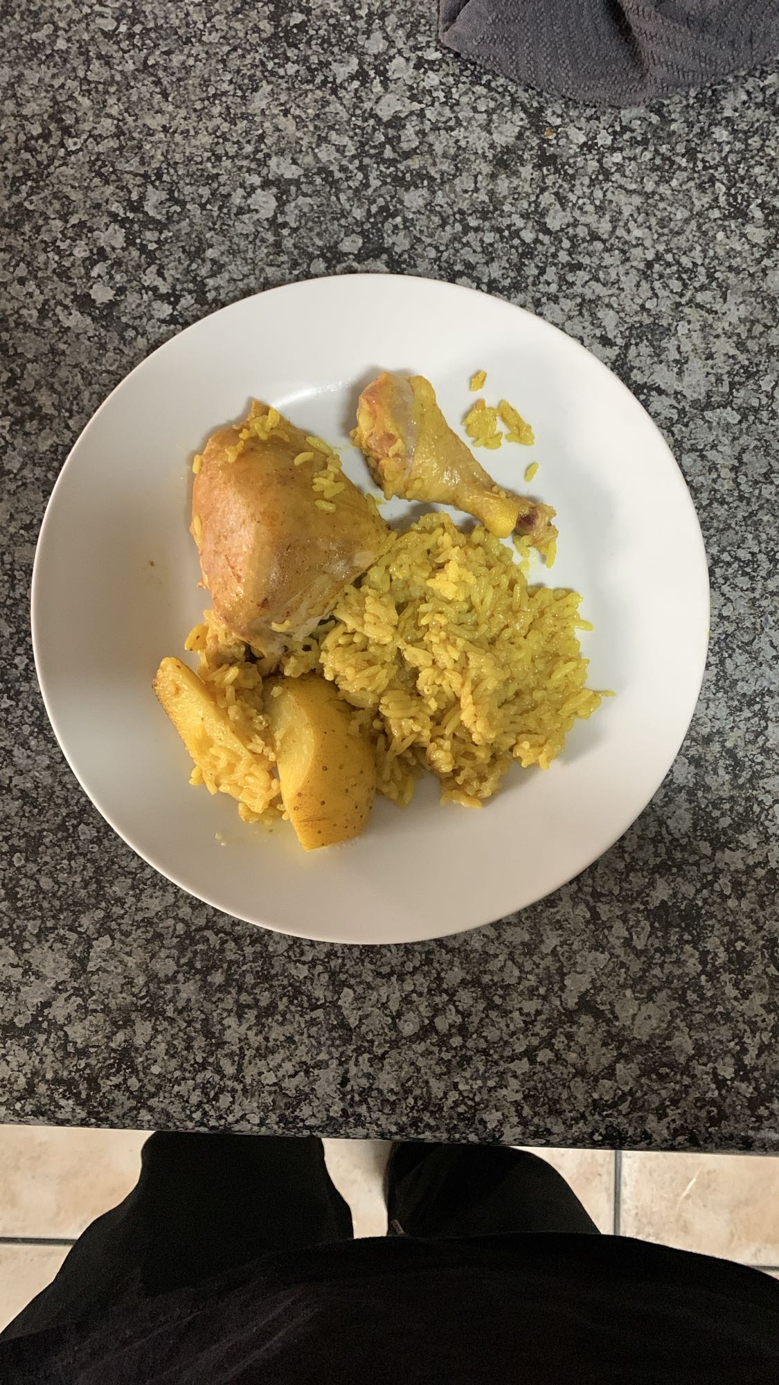 Chicken rice with potato