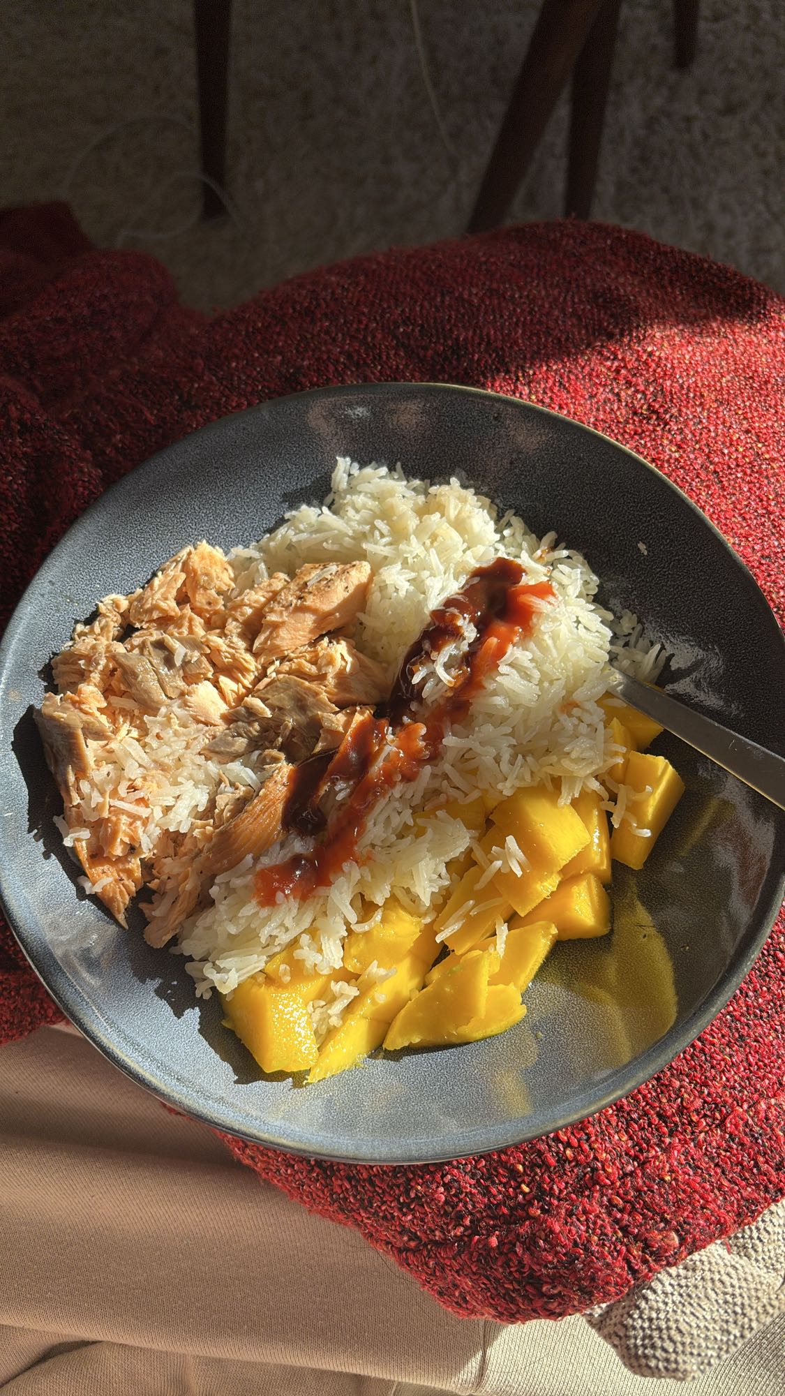 Lax med ris och mango