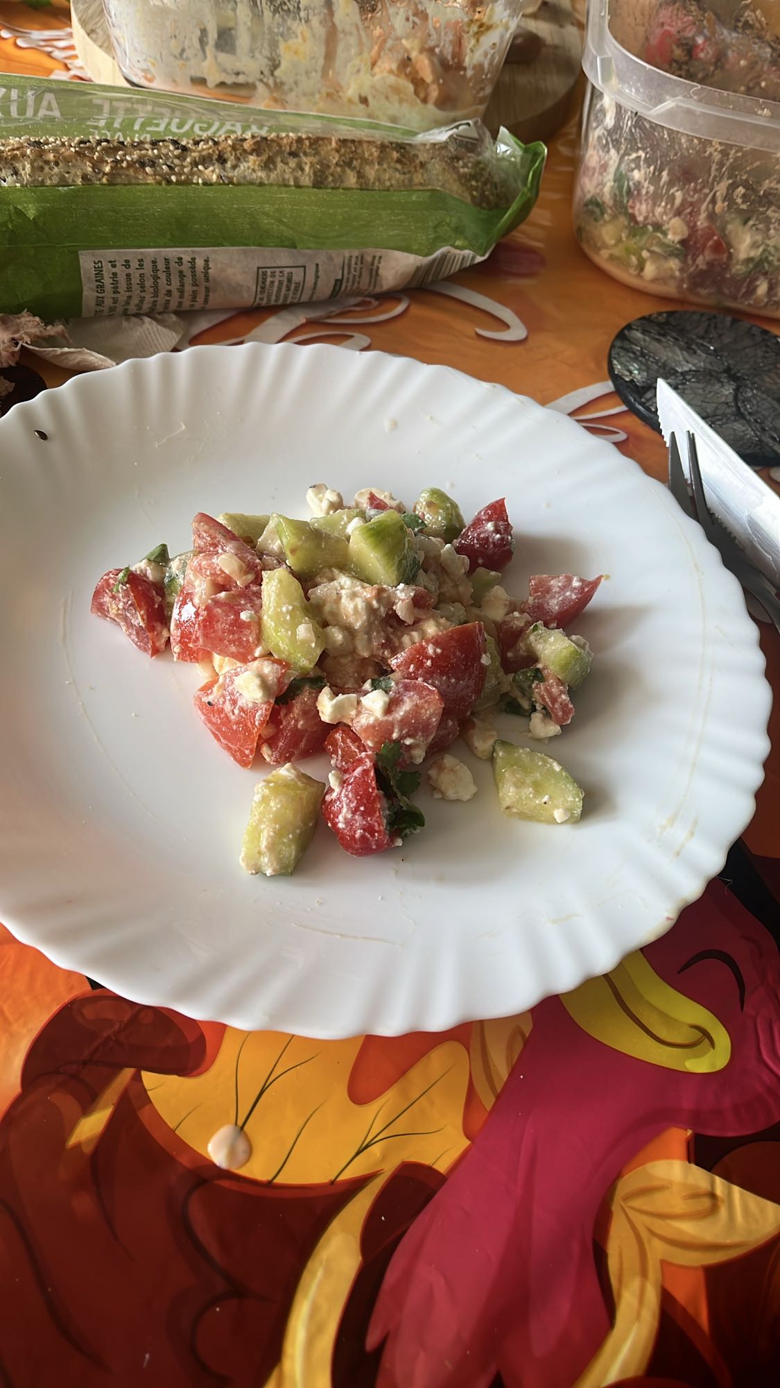 Salade tomate concombre feta