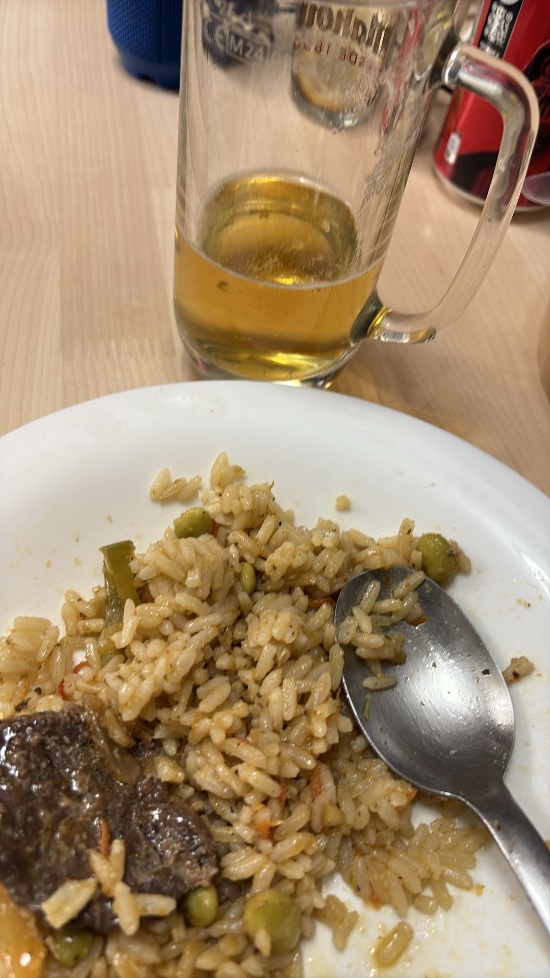 arroz con carne y verduras