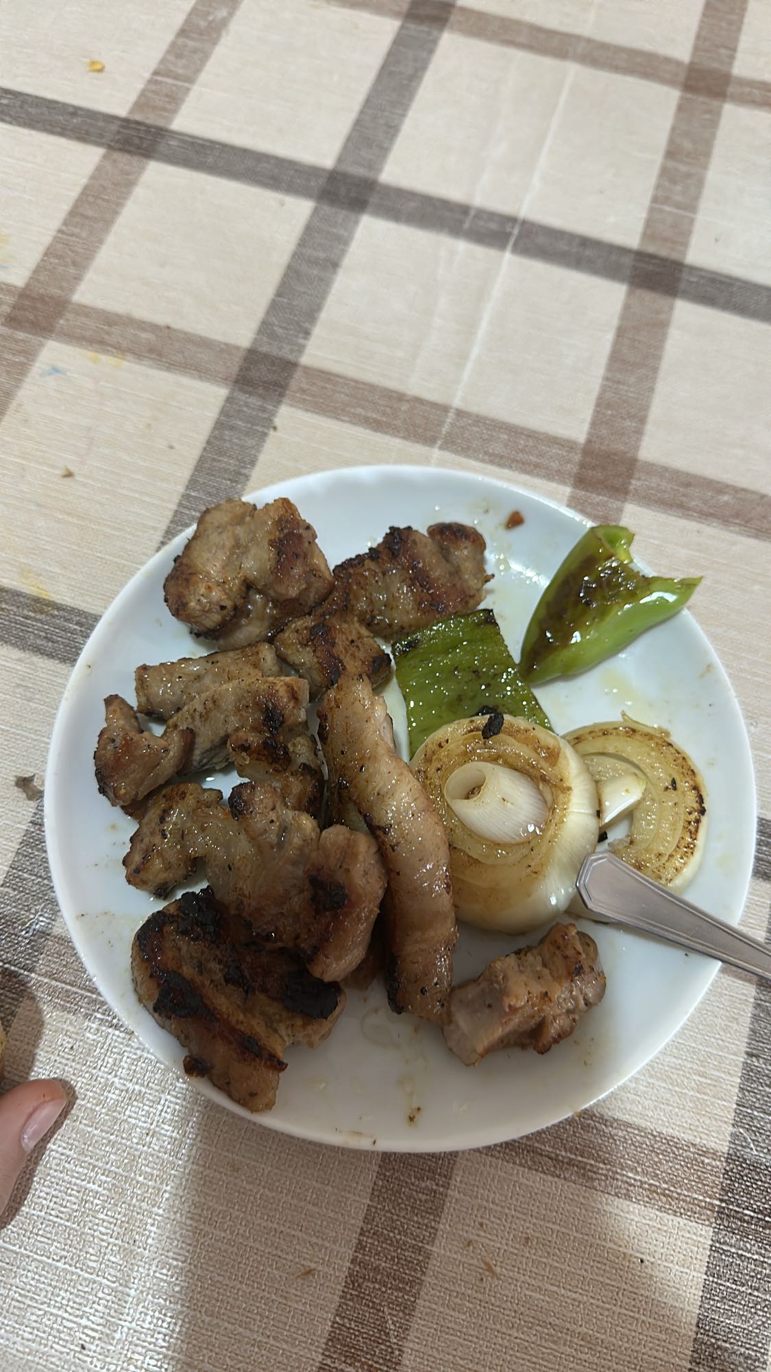 Grilled meat and veggies