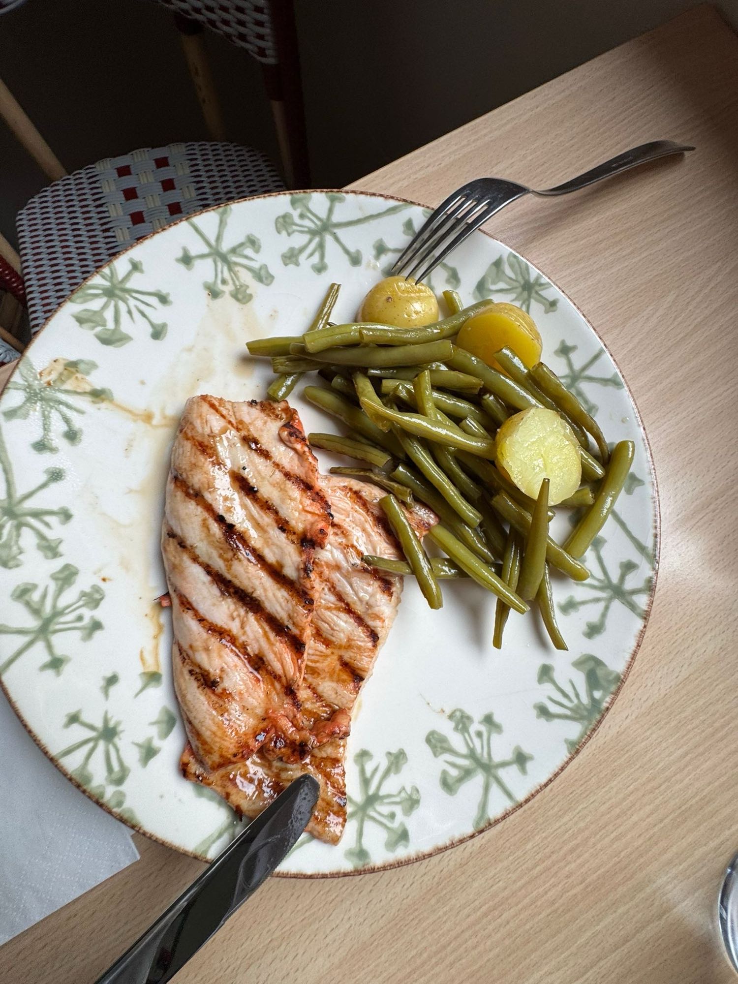 Pollo a la plancha con verduras