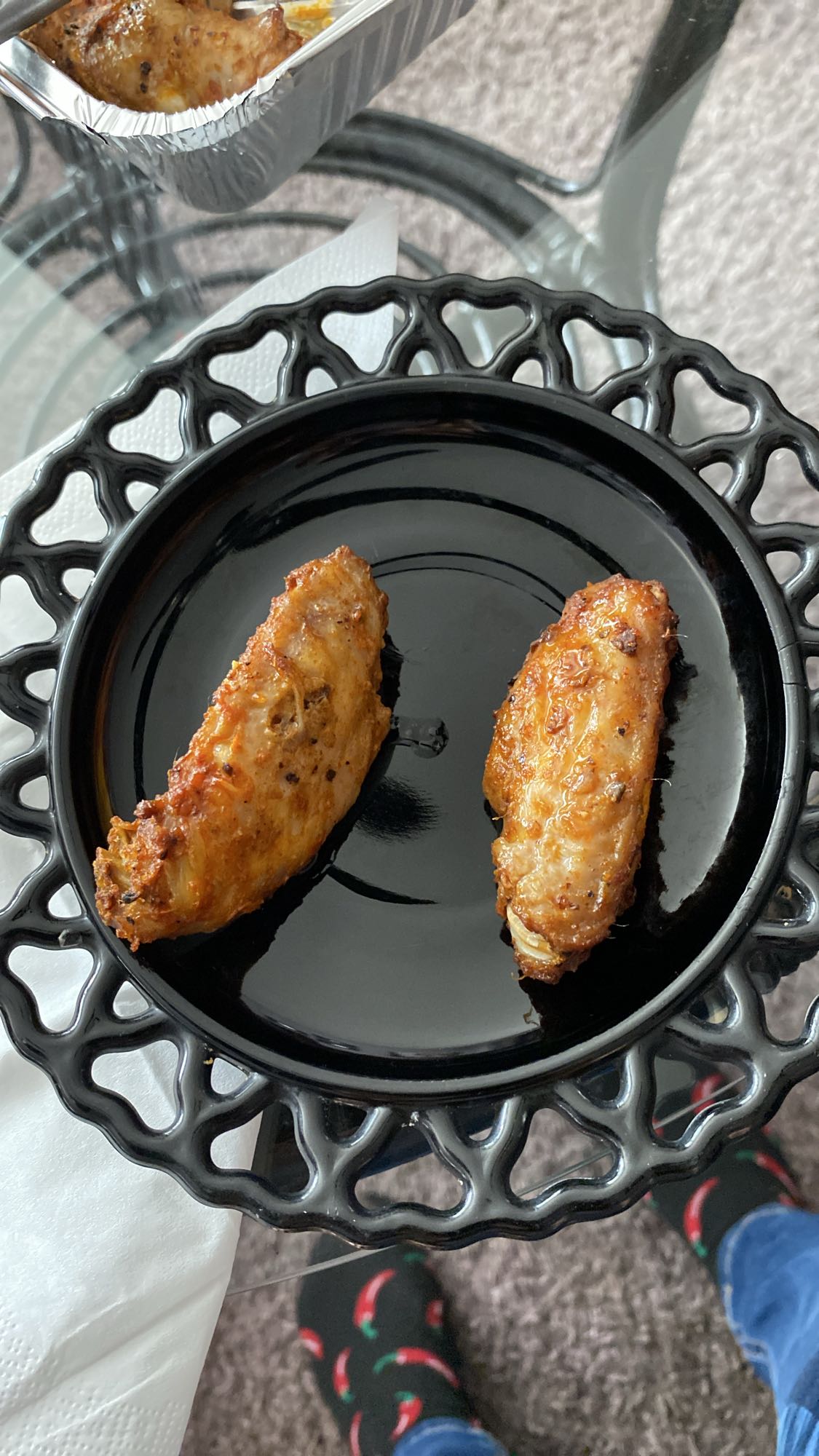 Kycklingvingar tallrik