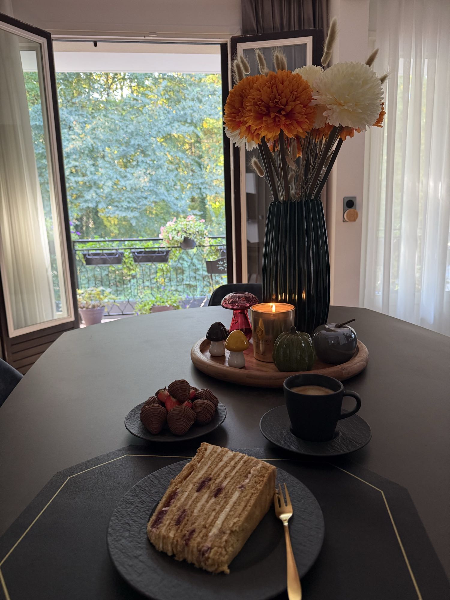 Gâteau et café