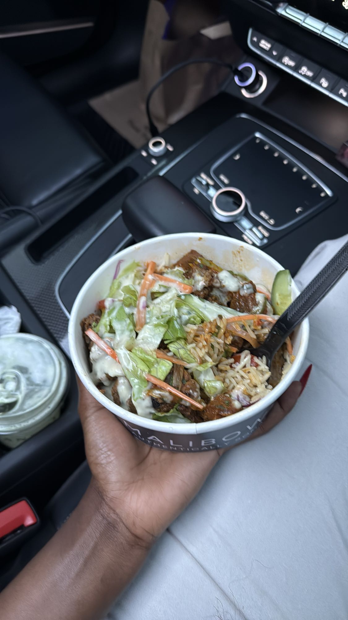 Beef rice salad bowl