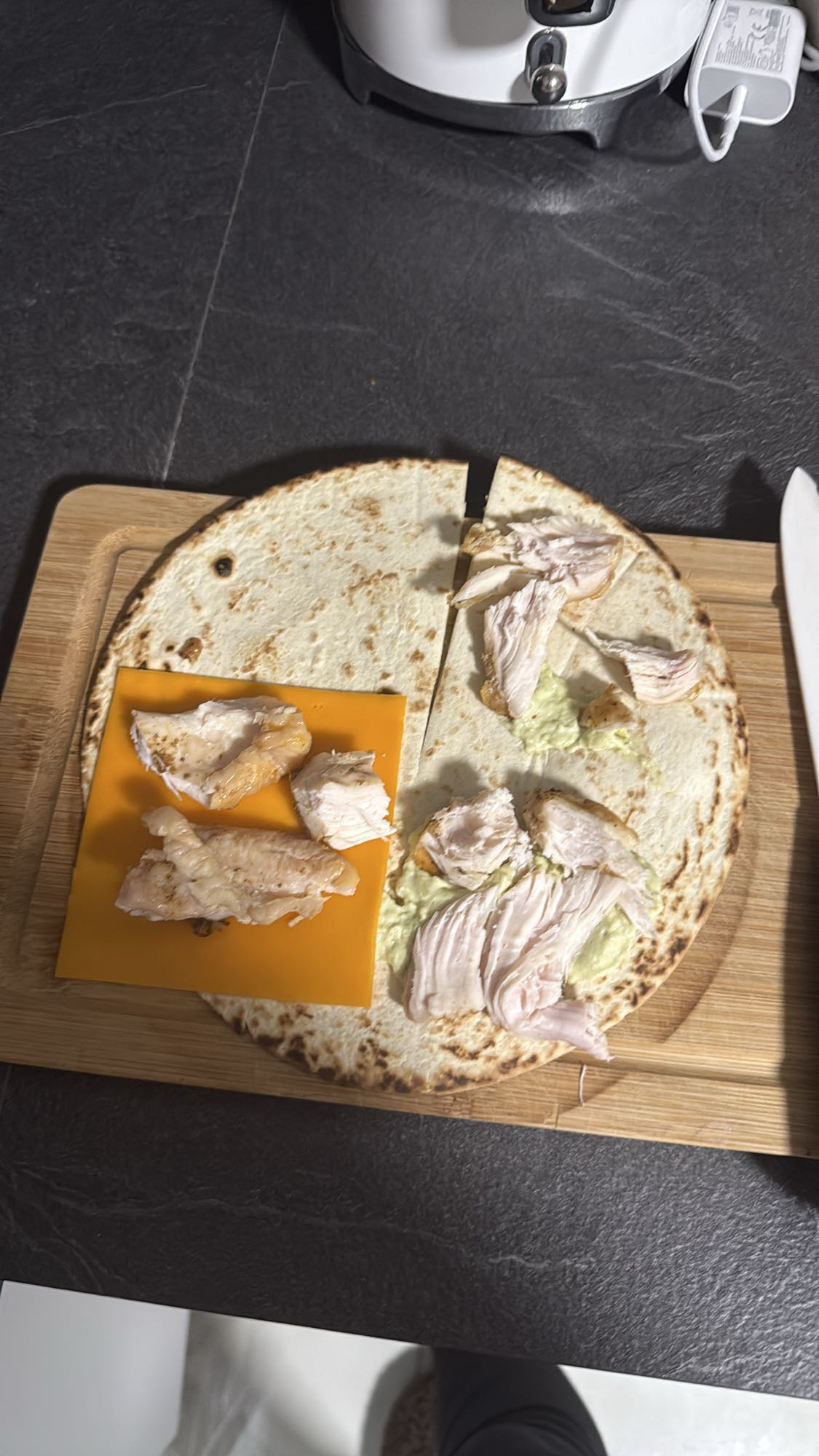 Wrap poulet fromage
