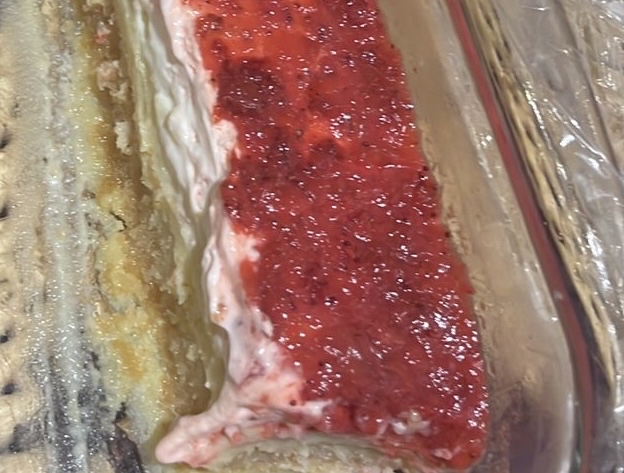 Pastel de queso con fresa