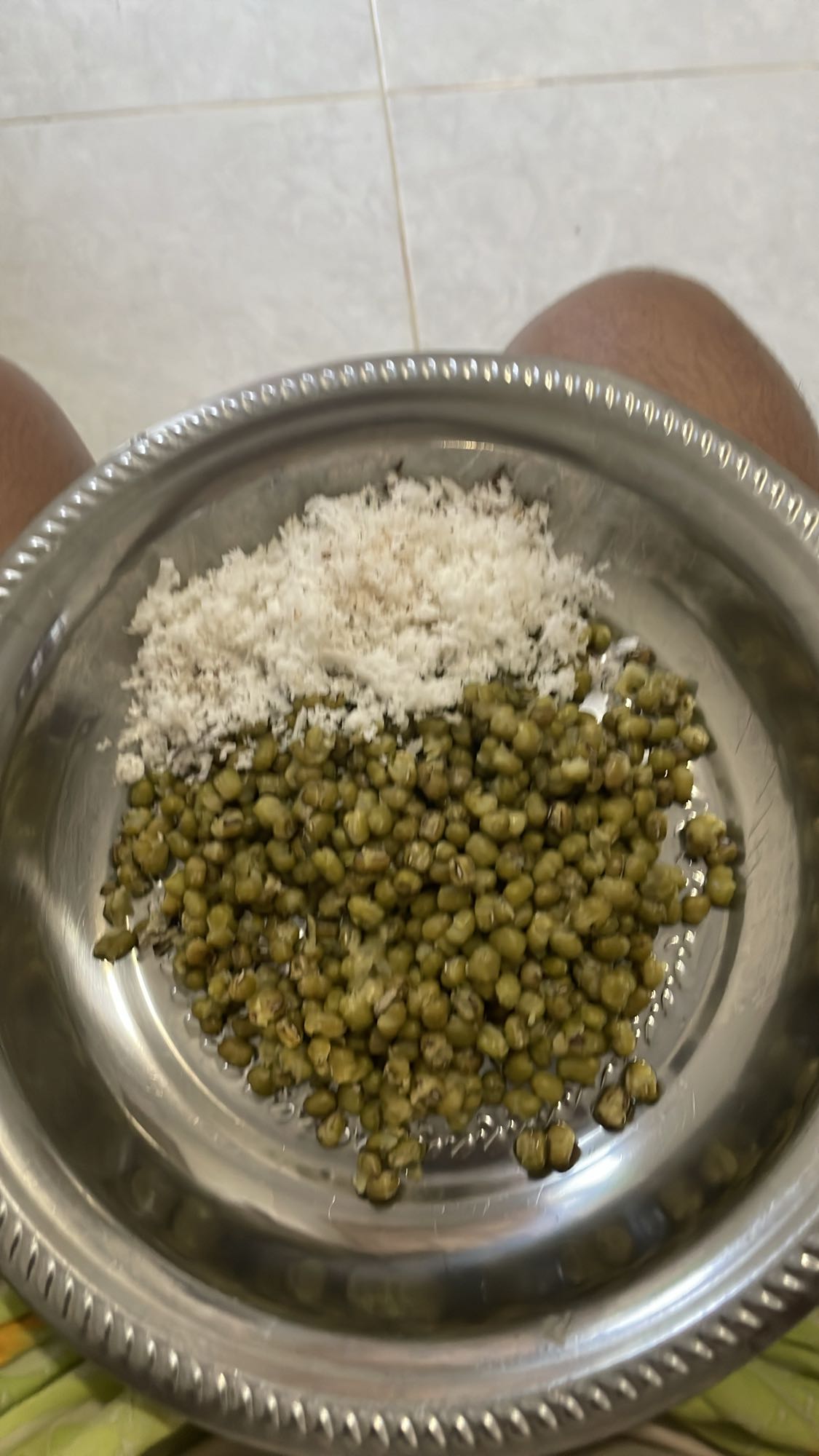 mung beans with coconut