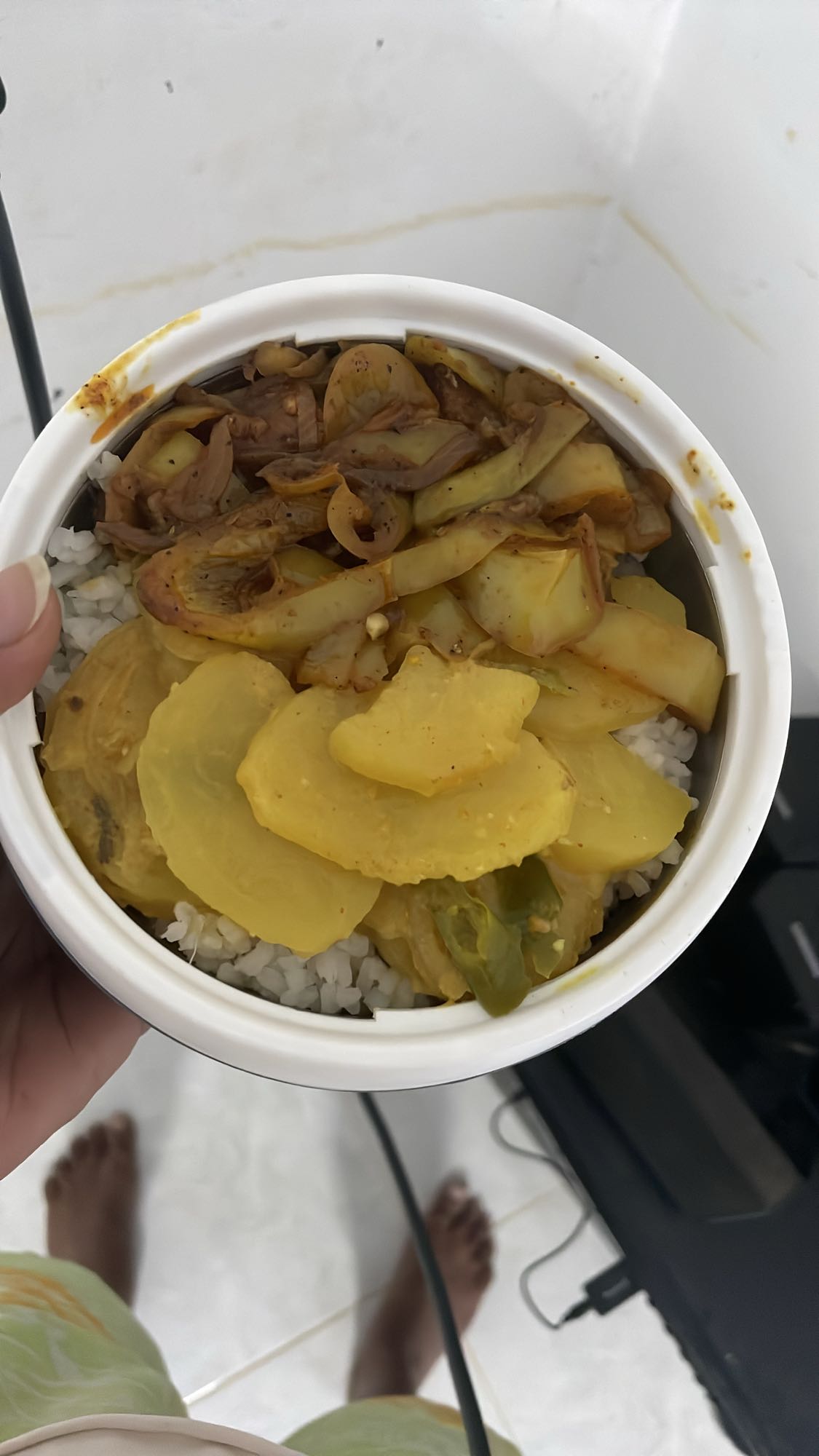 Rice with jackfruit & pickles