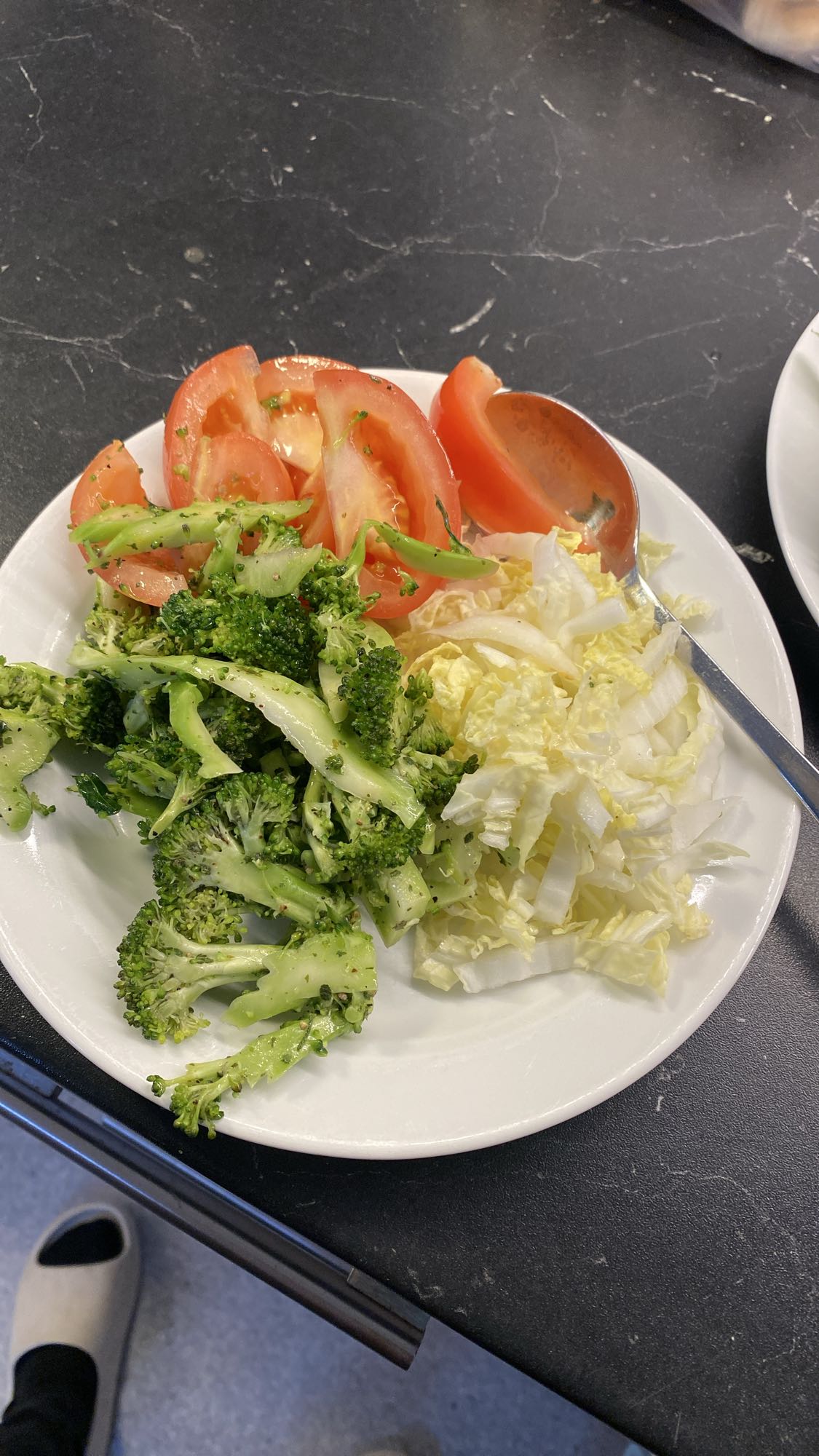 Grönsaksallad tallrik