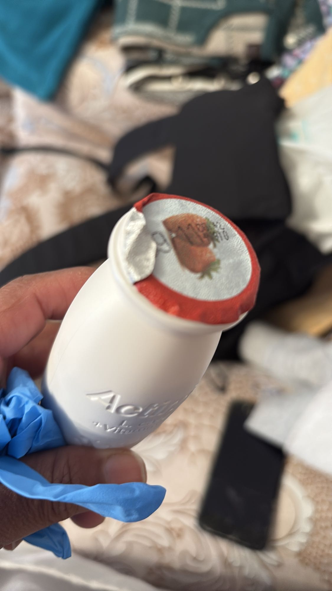 Bebida de yogur fresa