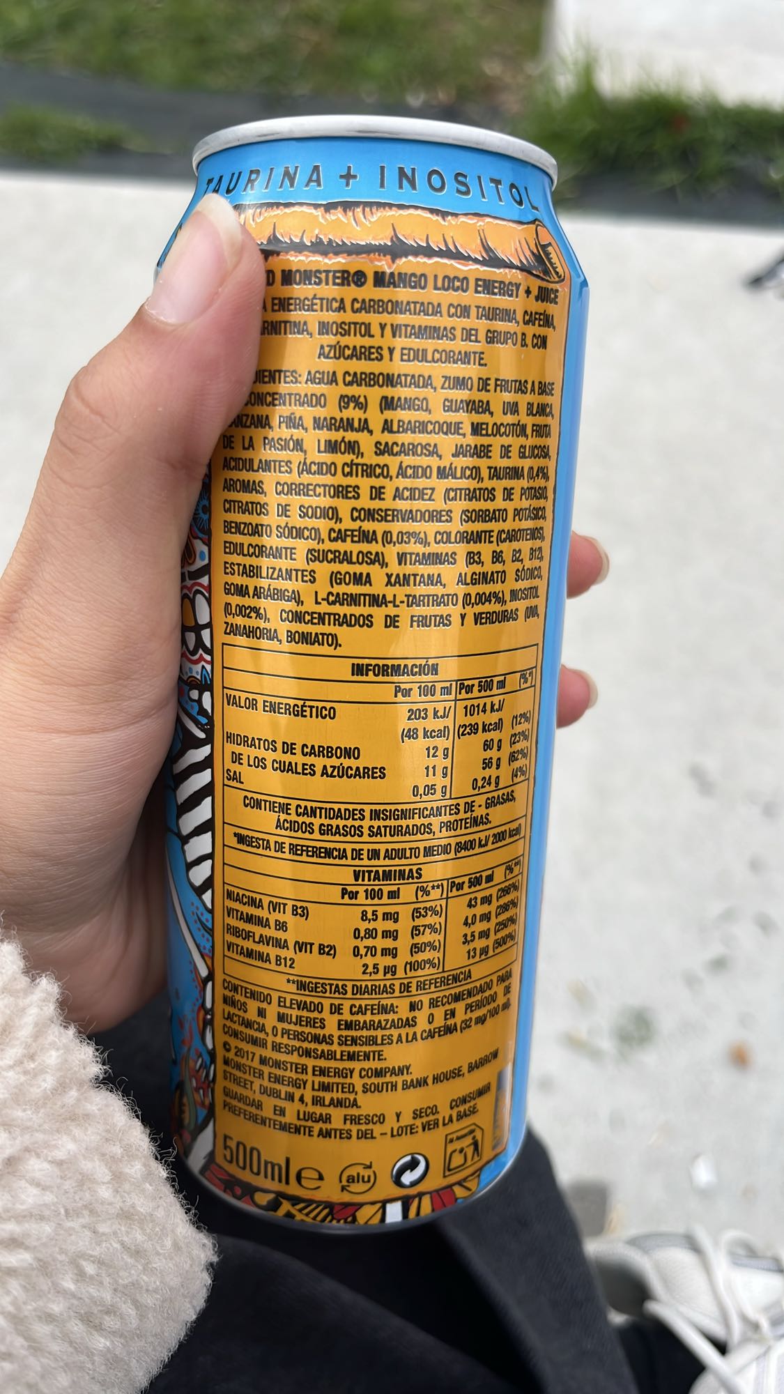 Bebida energética mango