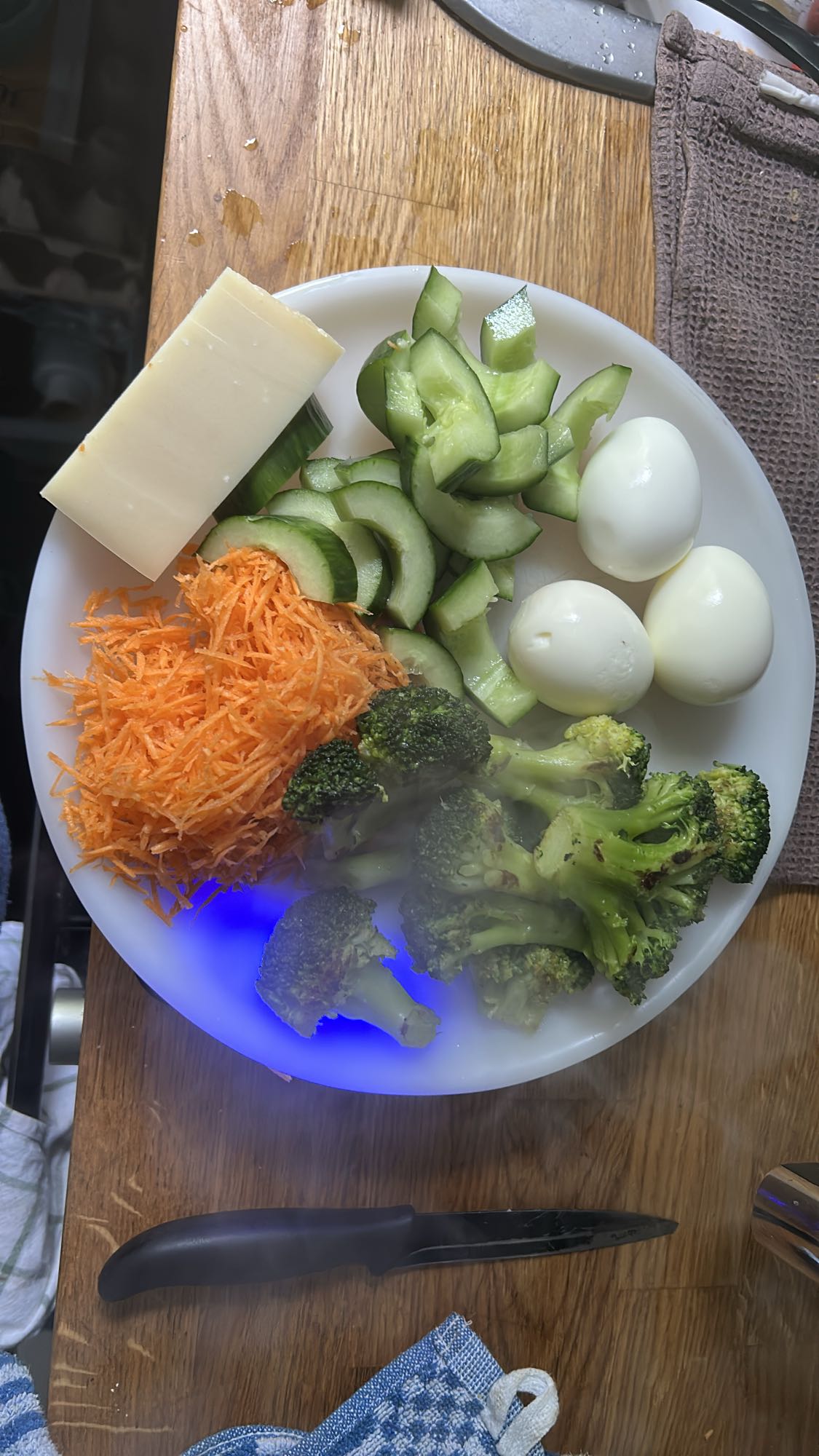 Assiette santé œufs-légumes