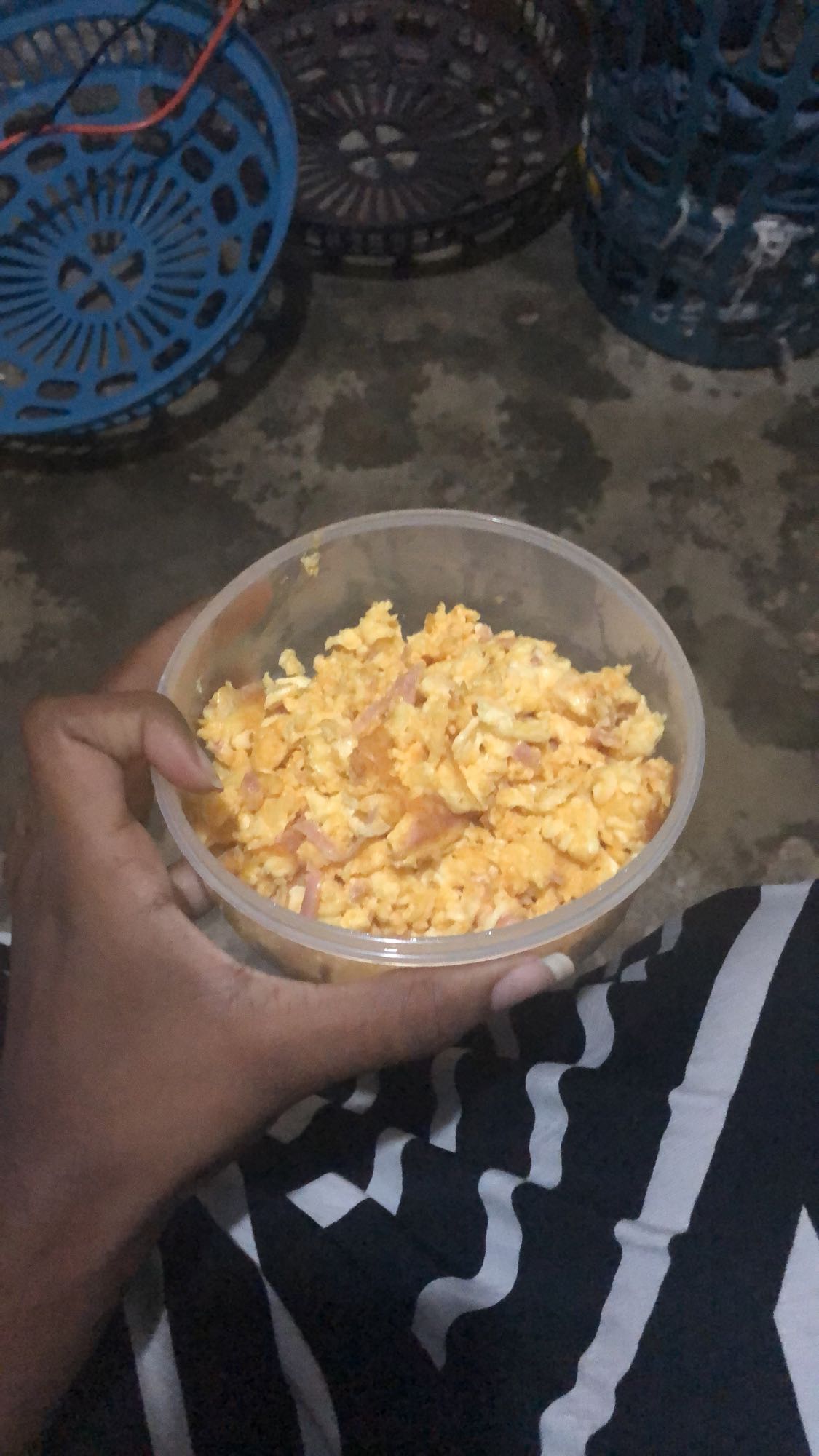 Huevos revueltos con jamón