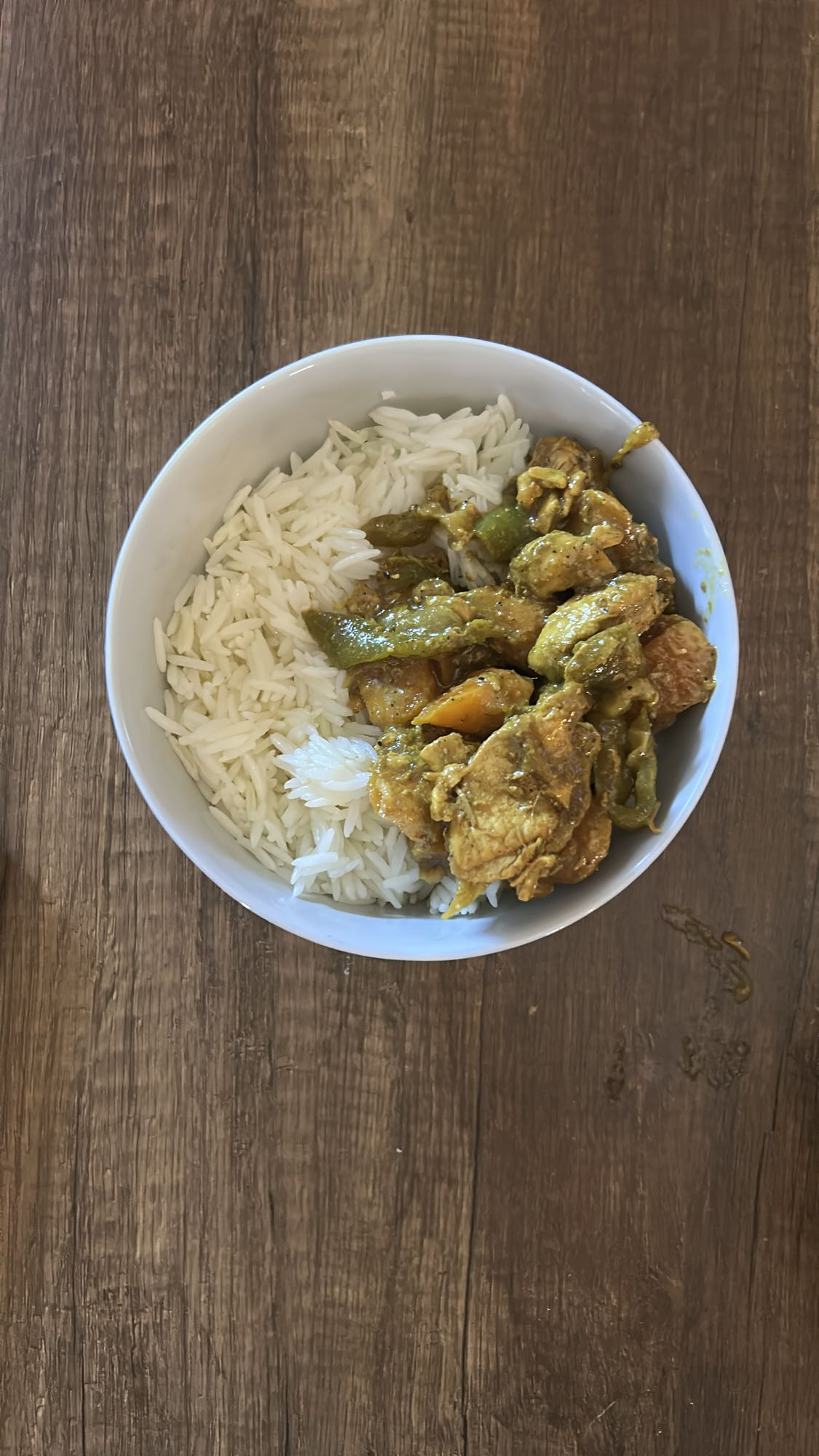 Chicken curry with rice