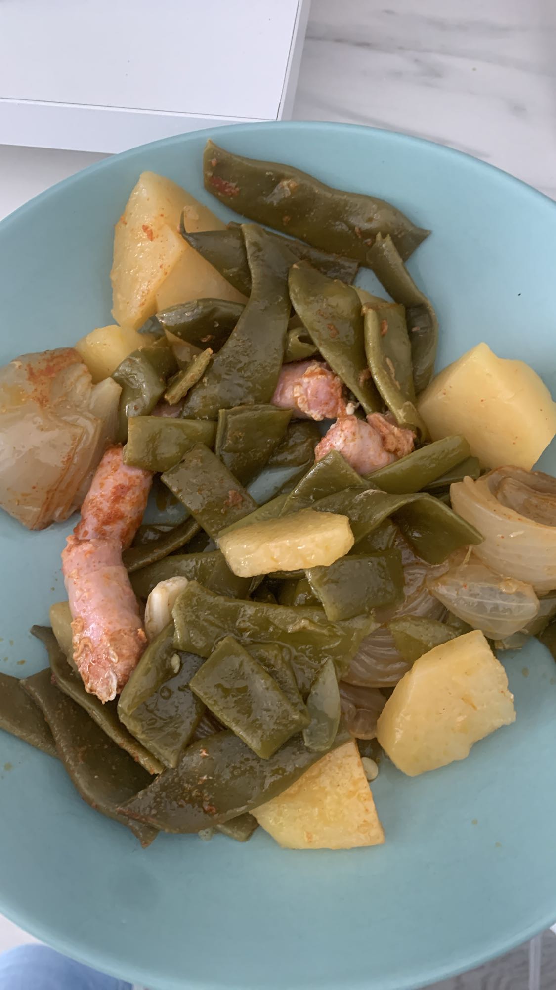 Judías verdes con patata y chorizo