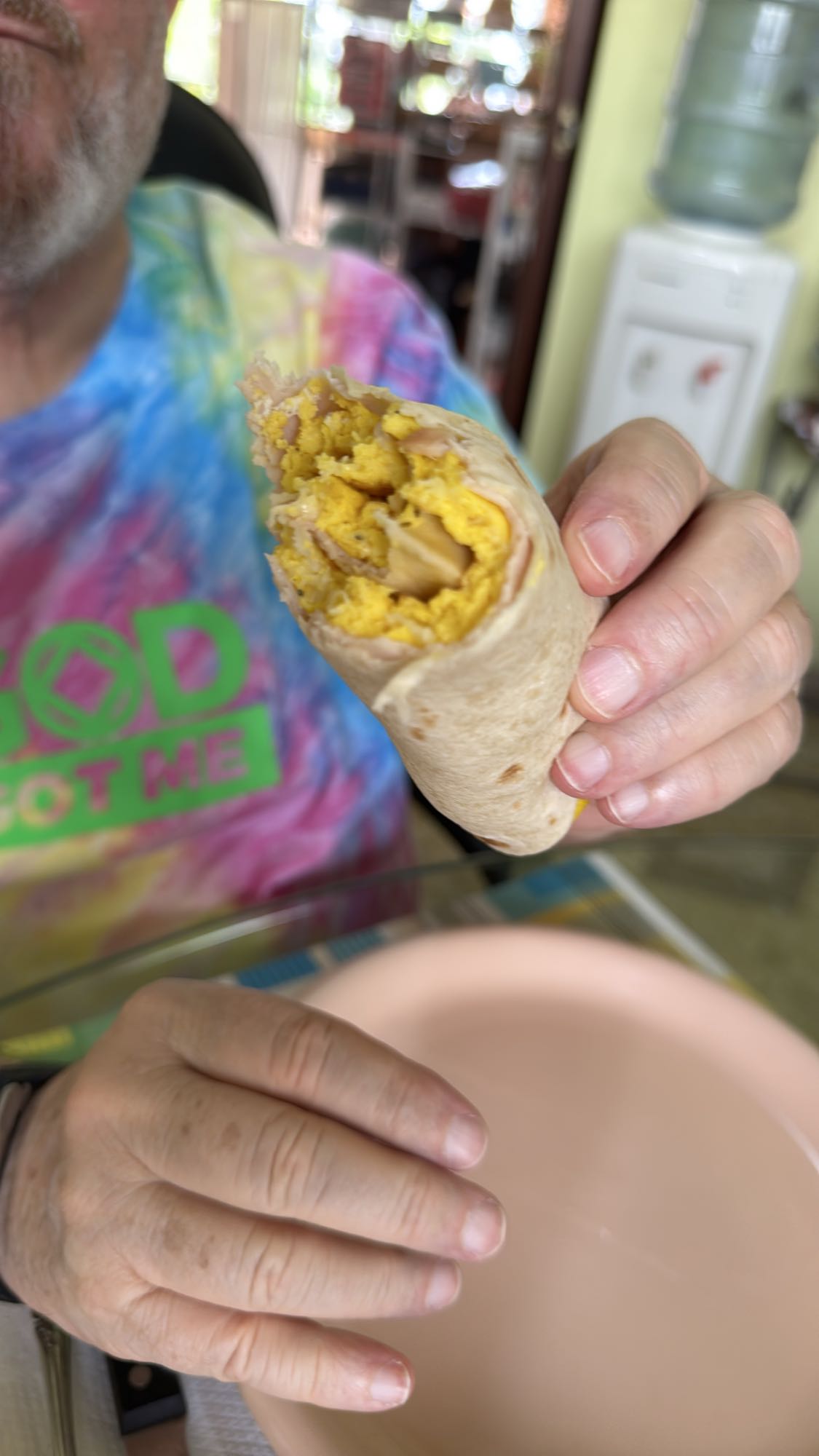 Burrito de huevo y jamón