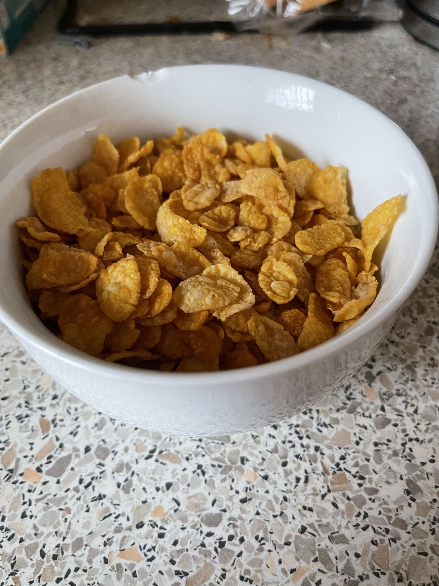 Cornflakes in een kom