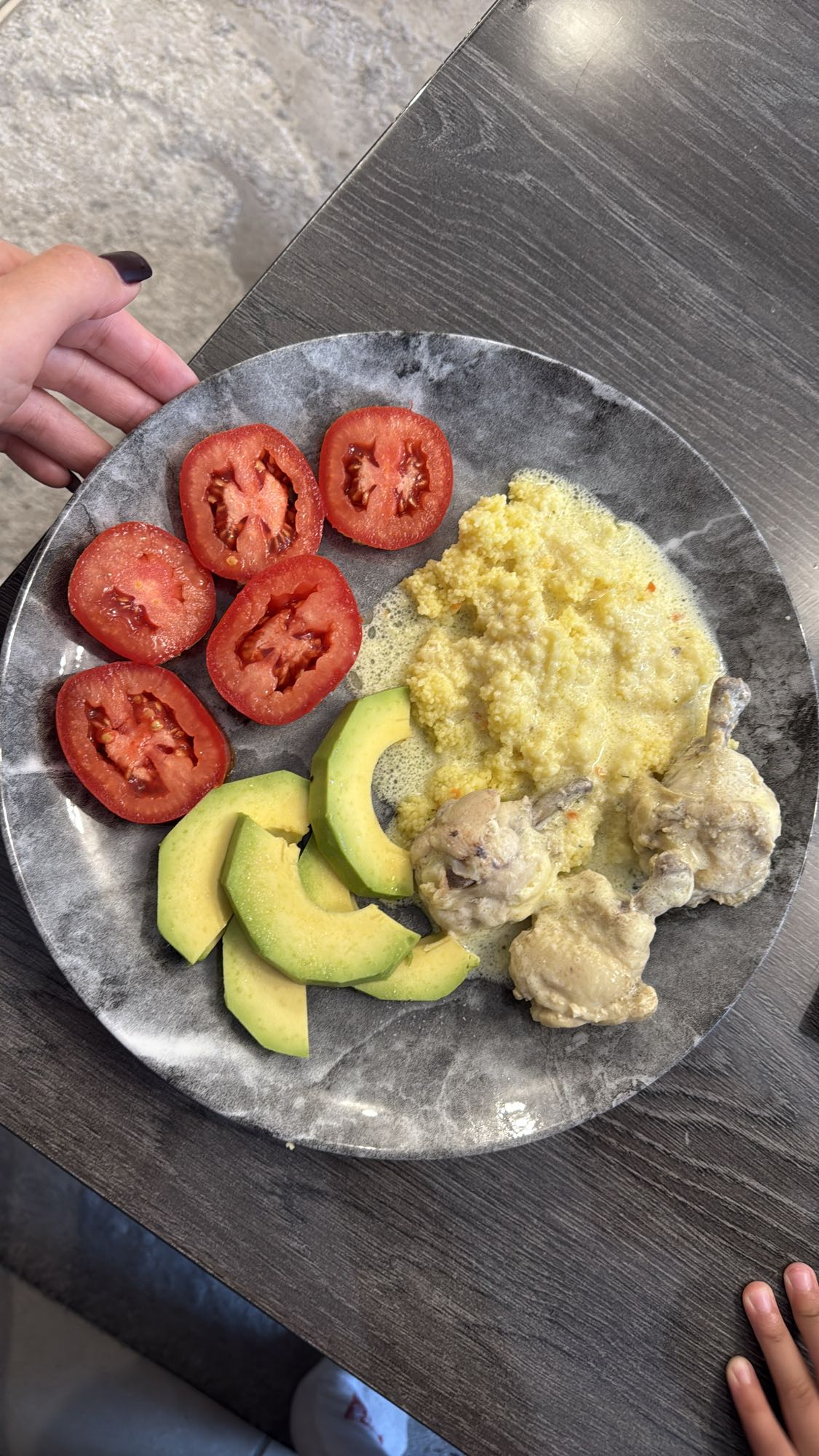 Poulet, avocat et couscous