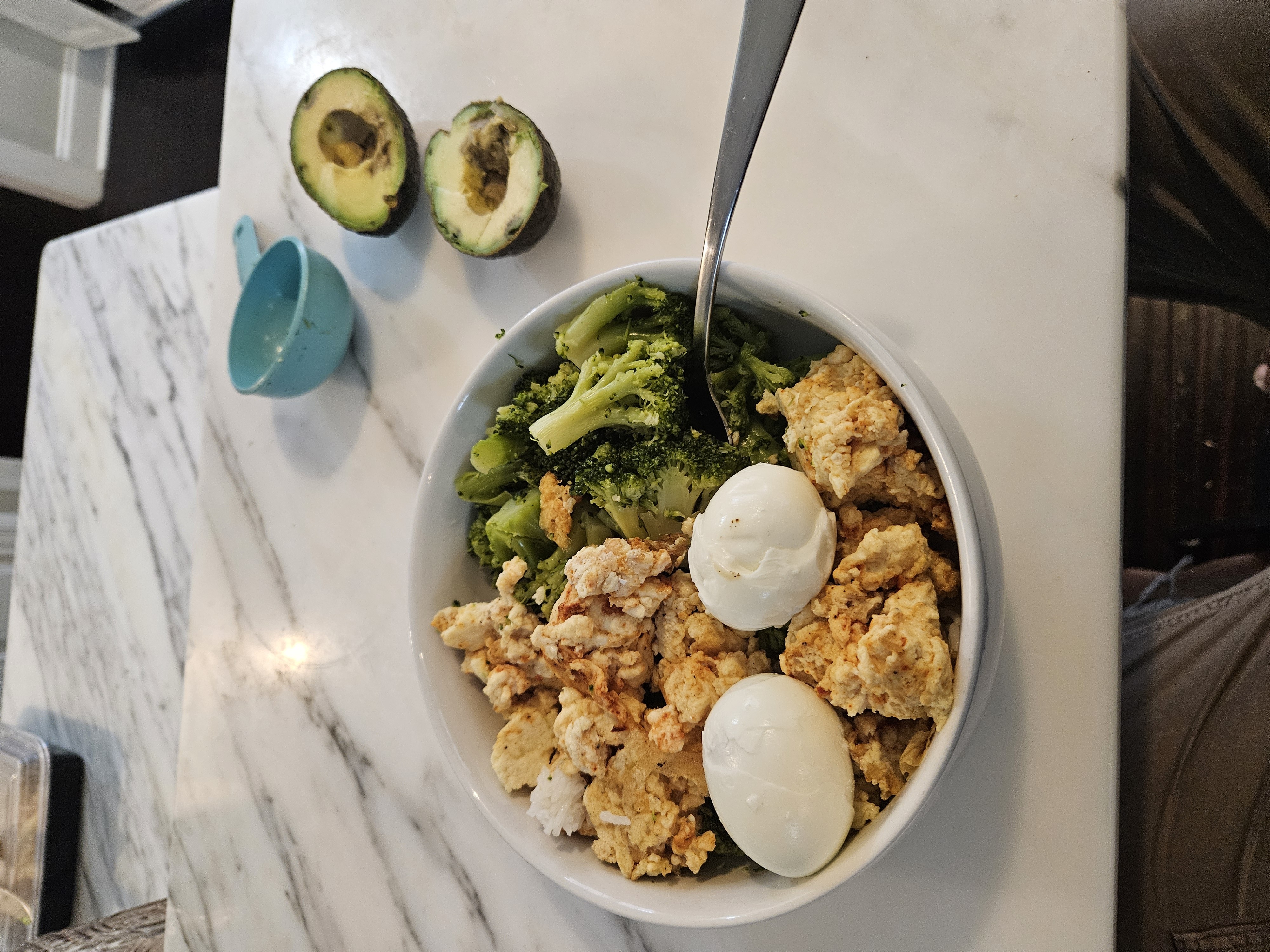 Egg Broccoli Avocado Bowl