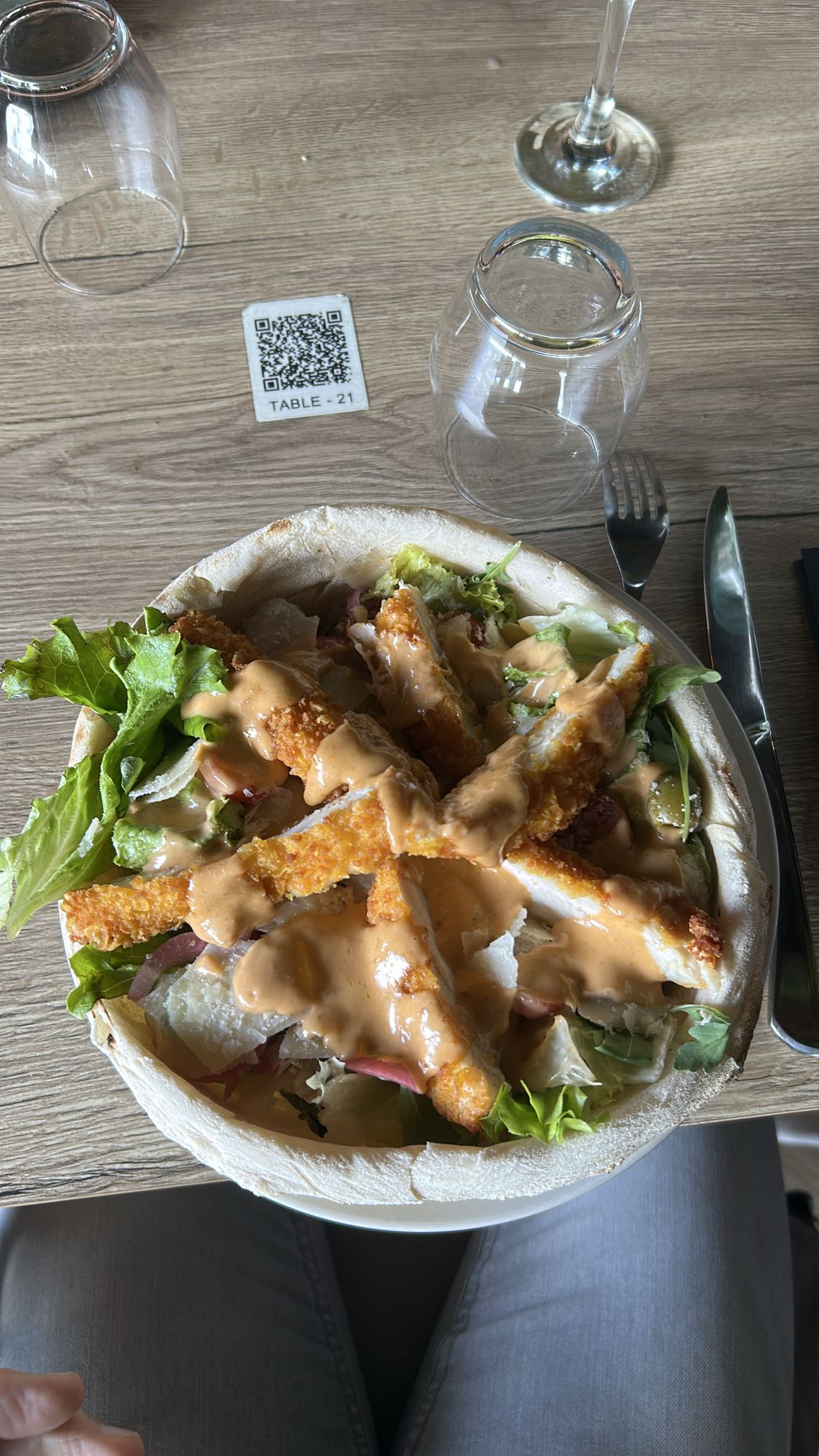 Salade poulet croustillant