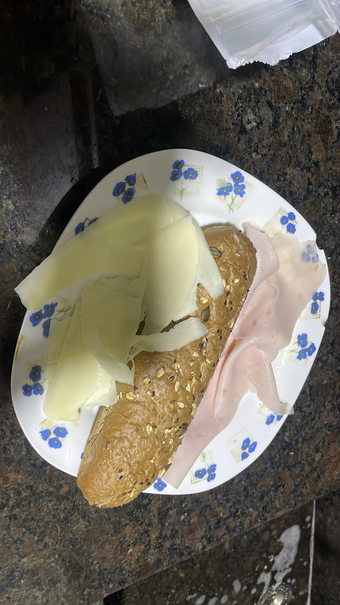 Ham and cheese sandwich