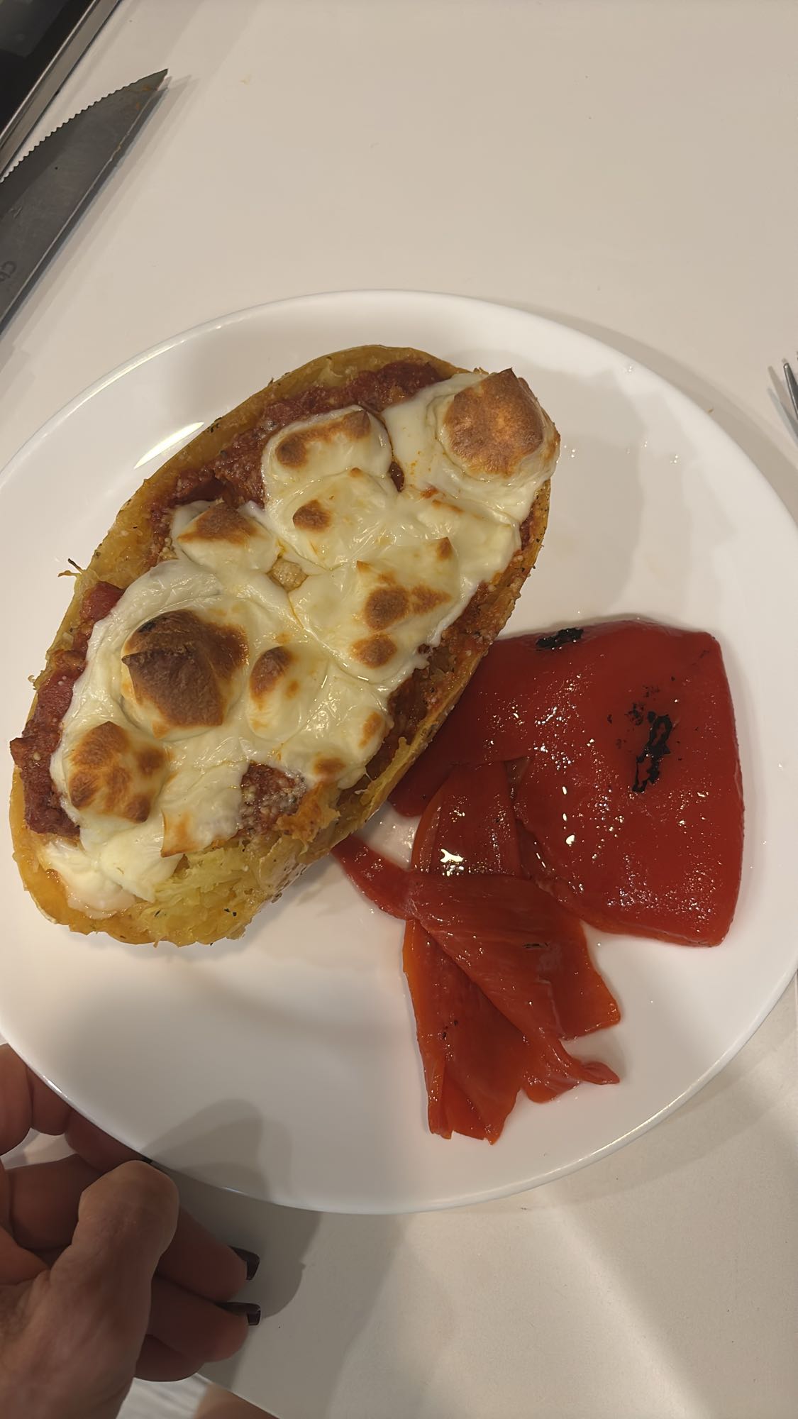 Courge farcie gratinée