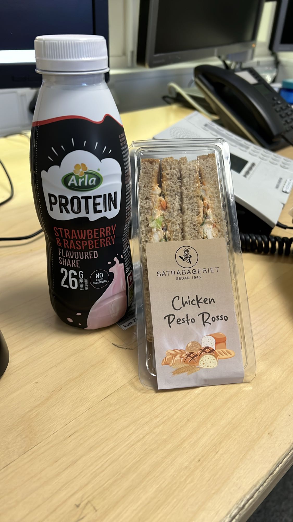 Kycklingmacka & proteinshake