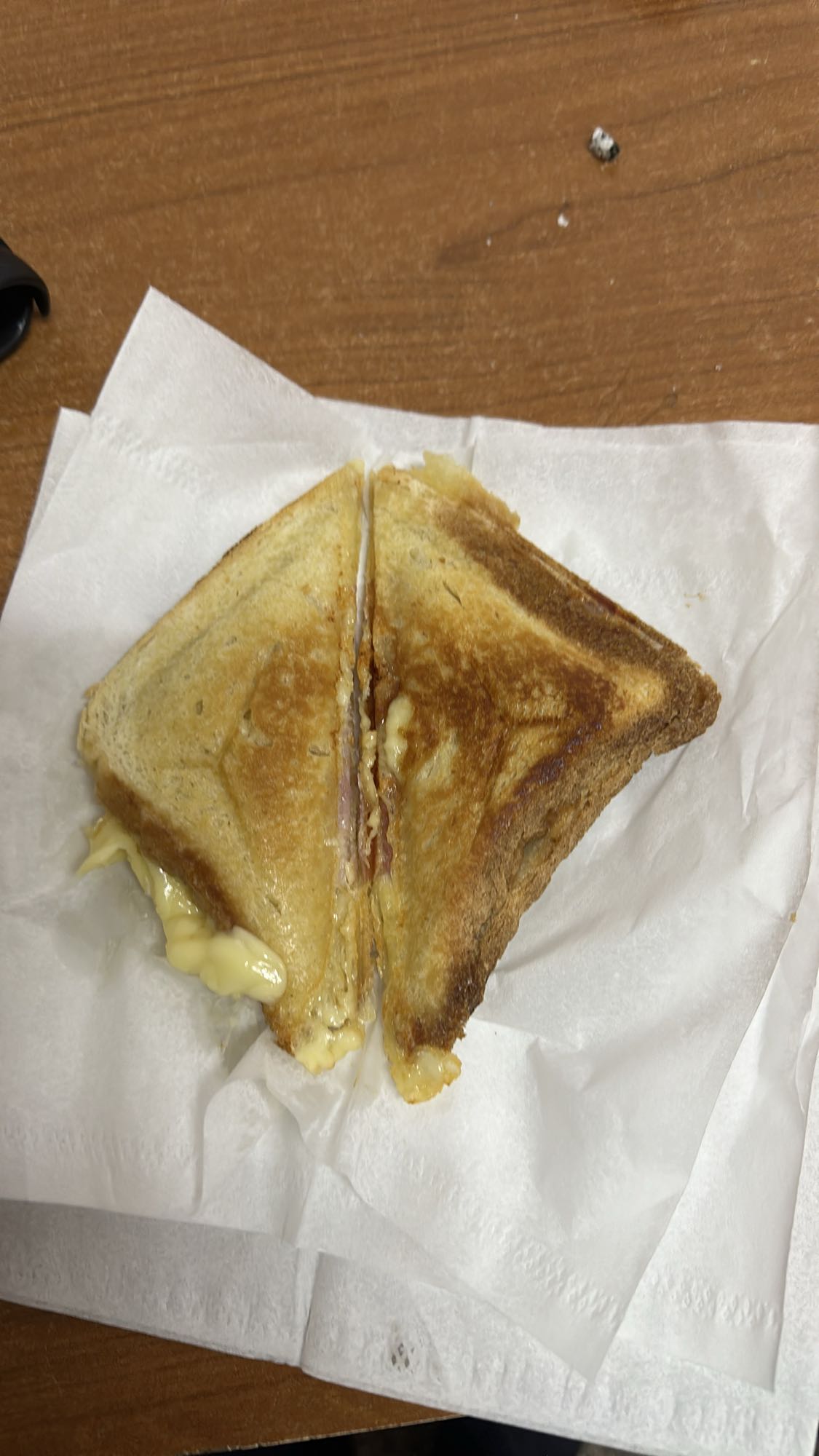 Grilled ham and cheese sandwich